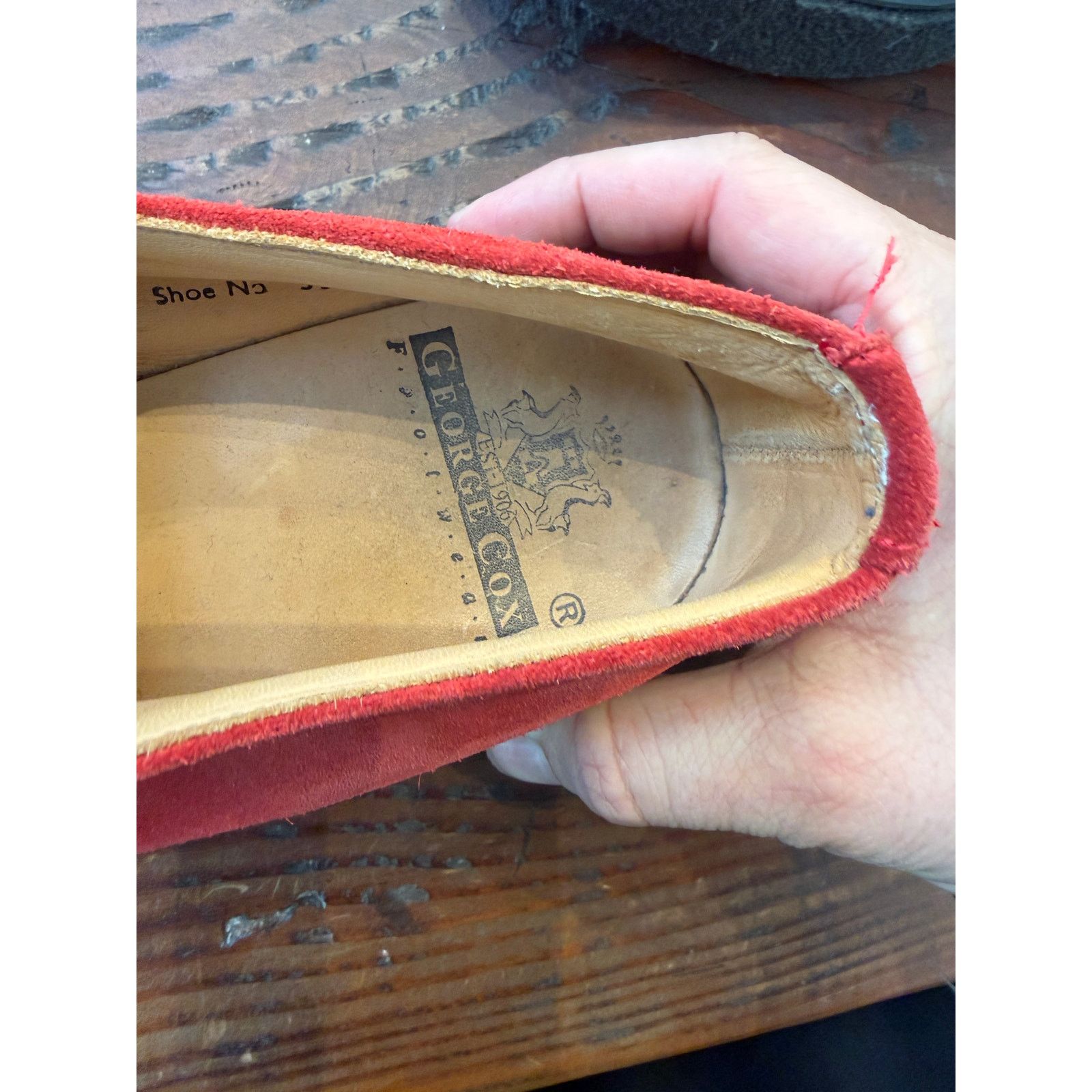 George Cox George Cox 3588 VI D Ring Gibson Skipton Red Suede Creepers Size US 8 / EU 41 - 4 Thumbnail