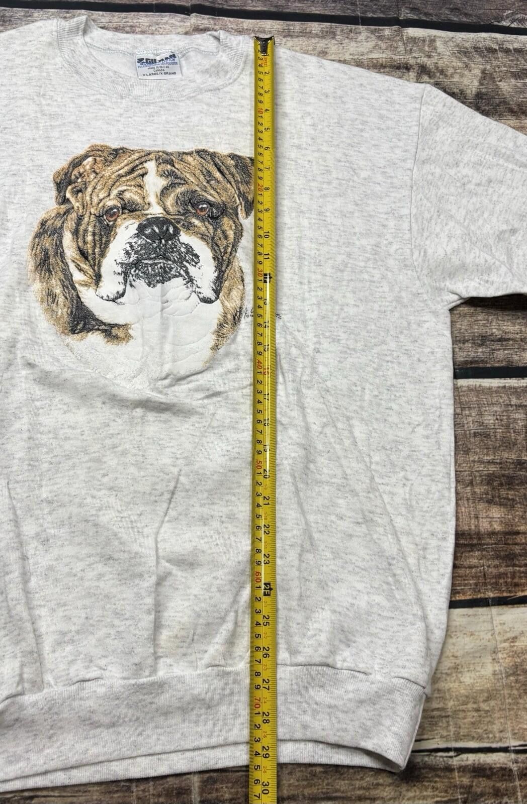 Gildan VTG Gildan Sweatshirt Mens XL Bulldog Gray Cotton 1993 Size US XL / EU 56 / 4 - 11 Thumbnail