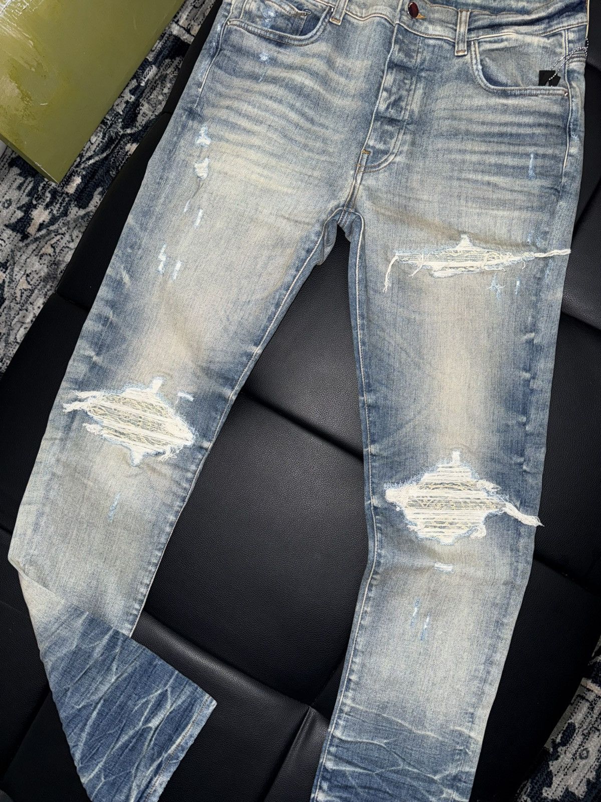 Amiri Amiri bandana denim patch mx1 jeans Size US 34 / EU 50 - 2 Thumbnail