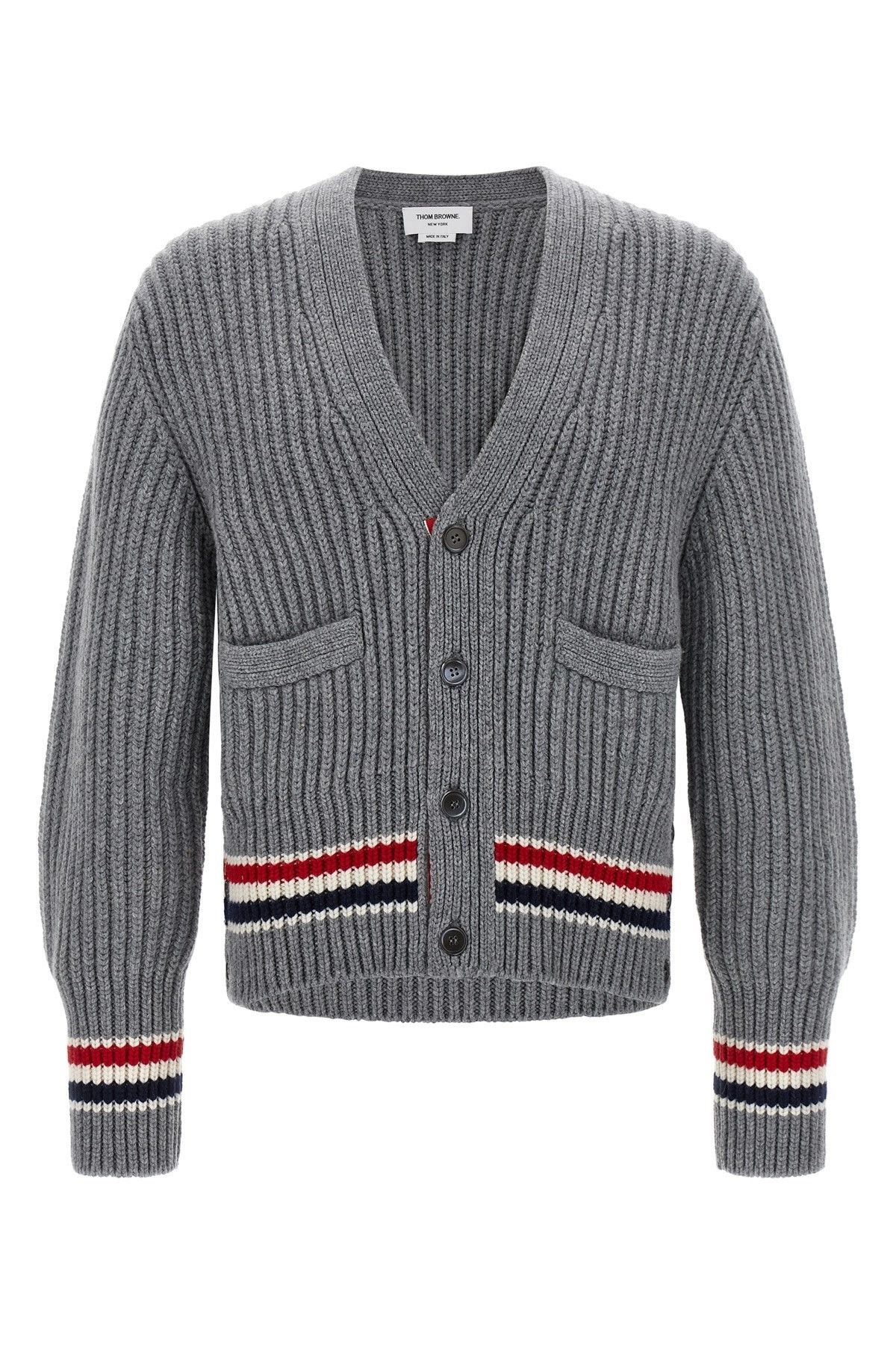 Thom Browne RWB tape cardigan Size US M / EU 48-50 / 2 - 1 Thumbnail