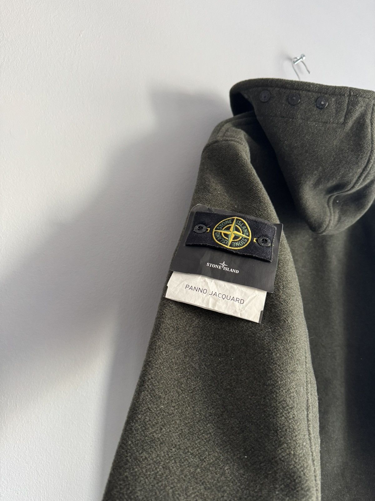 Stone Island Stone Island Panno Jacquard Wool Long Coat Green Jacket Size US S / EU 44-46 / 1 - 6 Thumbnail