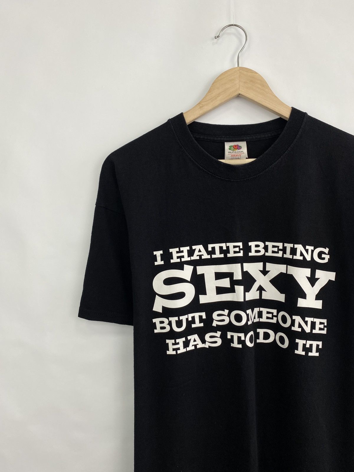 Fruit Of The Loom 🥵 Vintage 90 I Hate Being Sexy But Someone Has to do It Y2K Size US XL / EU 56 / 4 - 2 Thumbnail