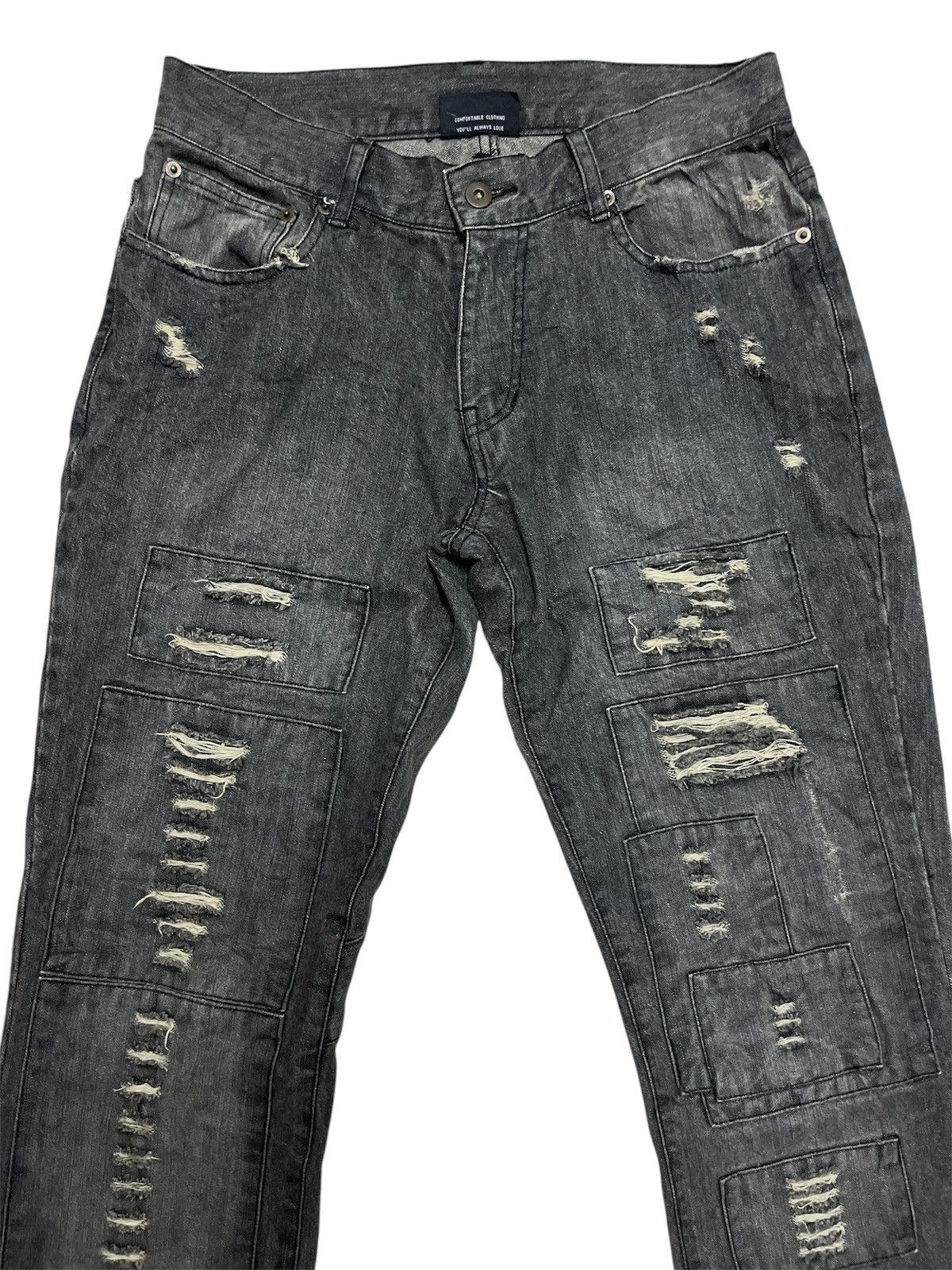 Japanese Brand Hiro Co Japan Satan Angel Distressed Denim Size US 31 - 4 Thumbnail