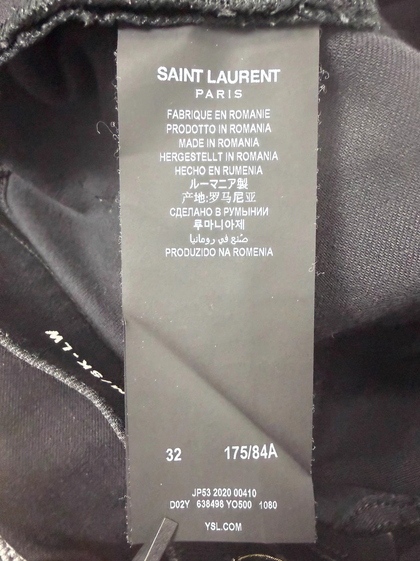 Saint Laurent Paris SLP 20FW D02 Black Distressed Jeans 32 Unaltered Size US 32 / EU 48 - 6 Thumbnail