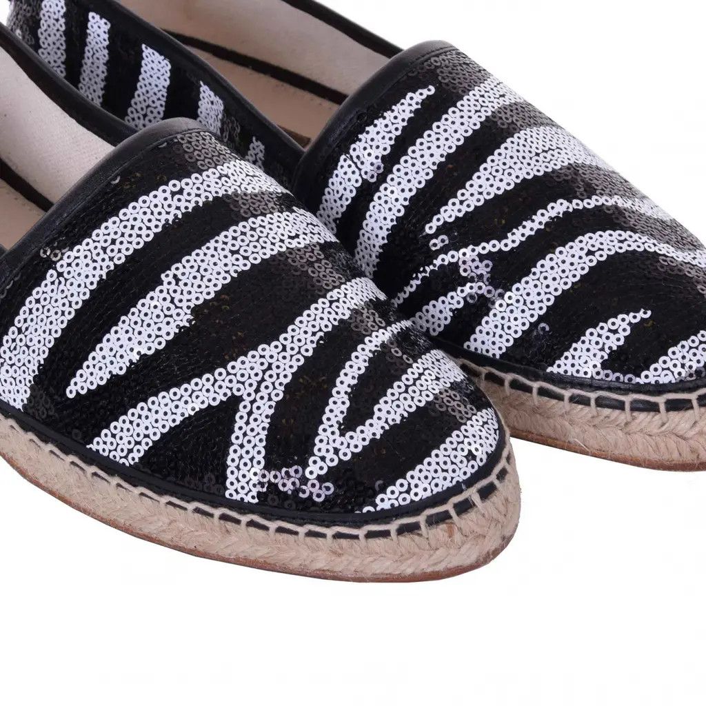 Dolce & Gabbana o1y0125 Flat Espadrilles in Black/White Size US 6 / EU 39 - 3 Thumbnail