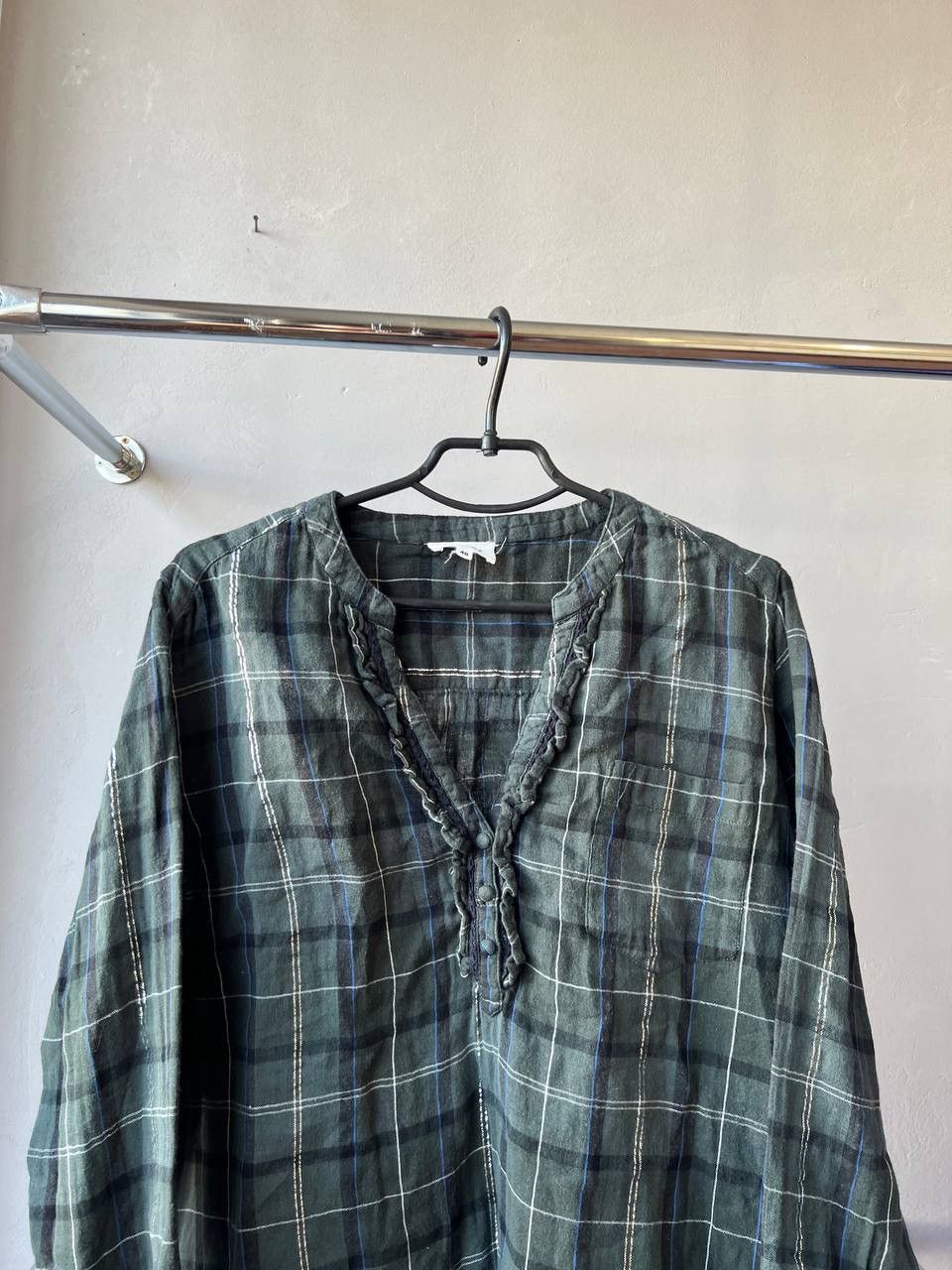 Sezane SEZANE WOMAN CLASSIC COTTON PLAID BUTTON SHIRT BLOUSE SZ 40 Size S / US 4 / IT 40 - 3 Thumbnail