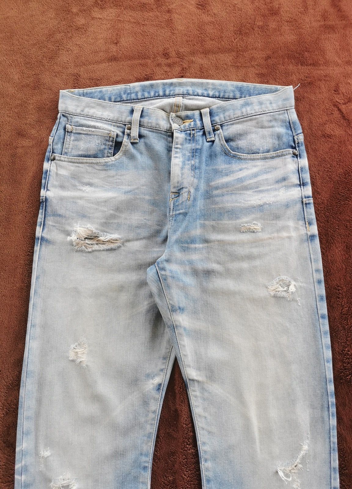 Tornado Mart Tornado Mart Distressed 3/4 Denim Jeans Size US 30 / EU 46 - 3 Thumbnail