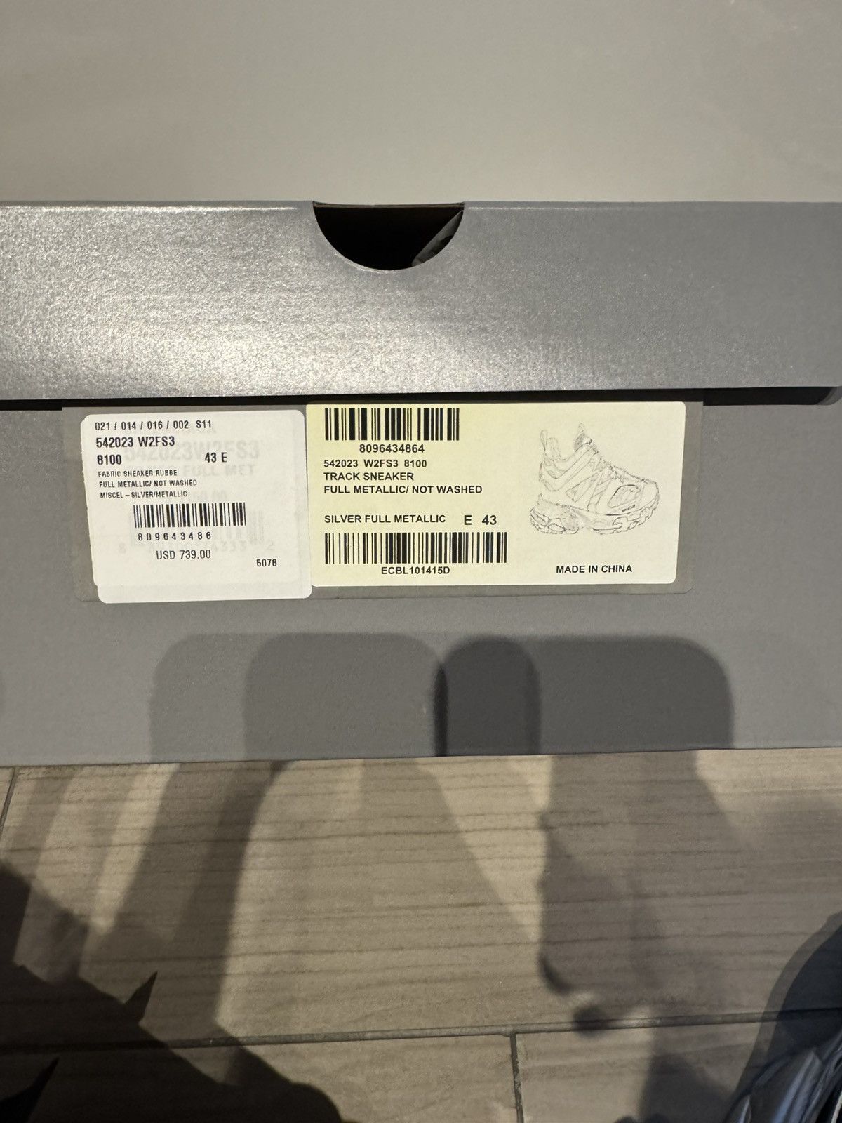 Balenciaga Balenciaga Track Sneaker Metallic Grey Size 43 Size US 10.5 / EU 43-44 - 9 Thumbnail
