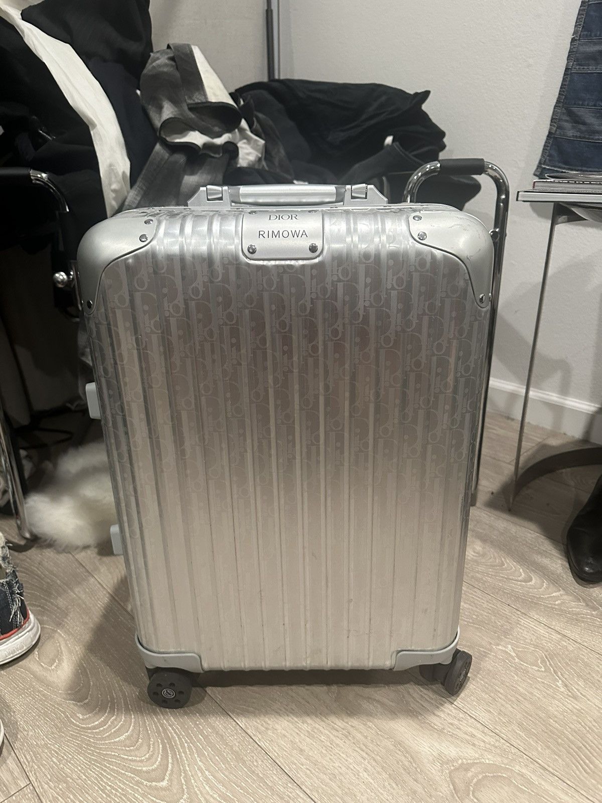 Dior Dior Rimowa Monogram Aluminum Cabin Suitcase | Grailed