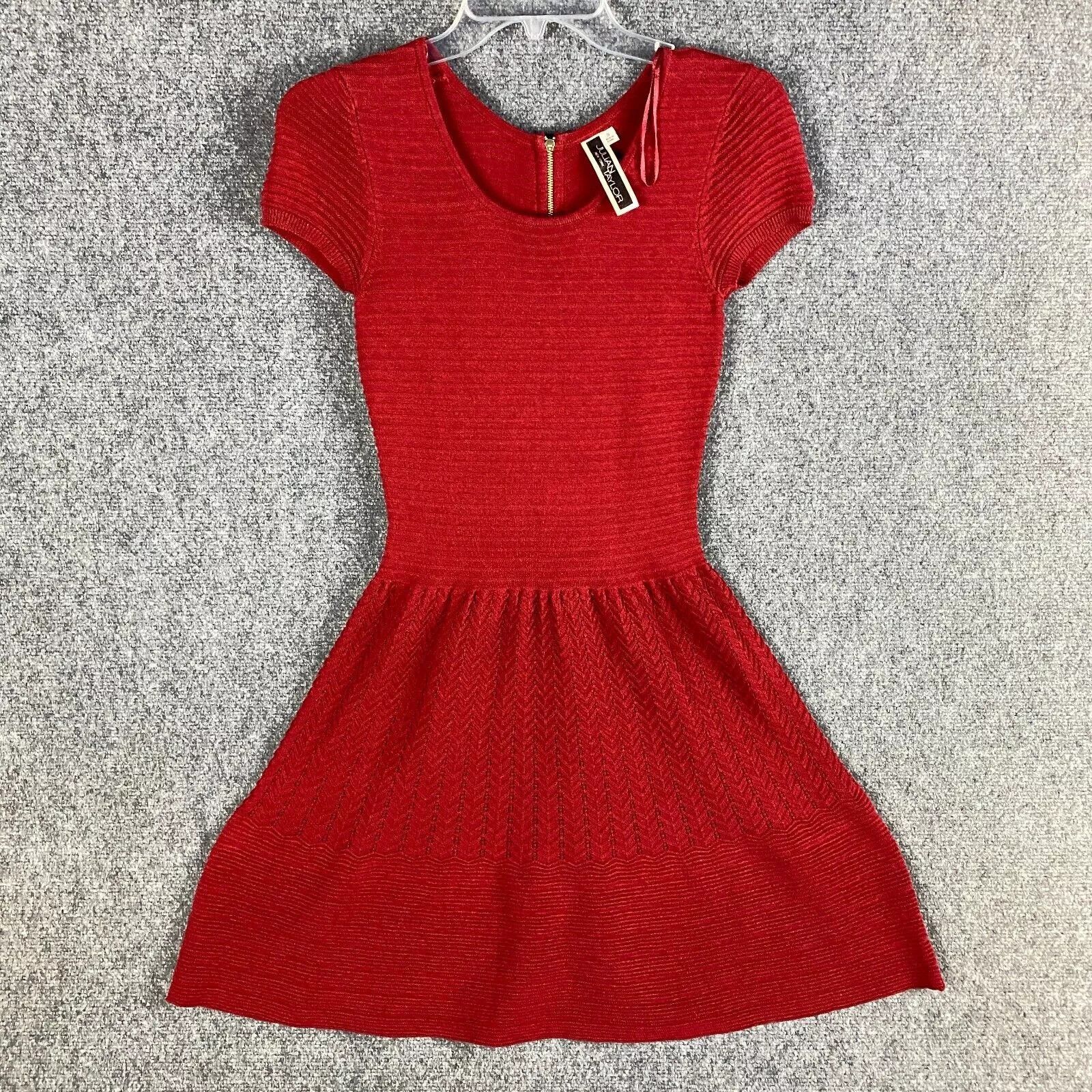 Other Julian Taylor Dress Women's Small A-Line Red Acrylic S Size S / US 4 / IT 40 - 1 Thumbnail