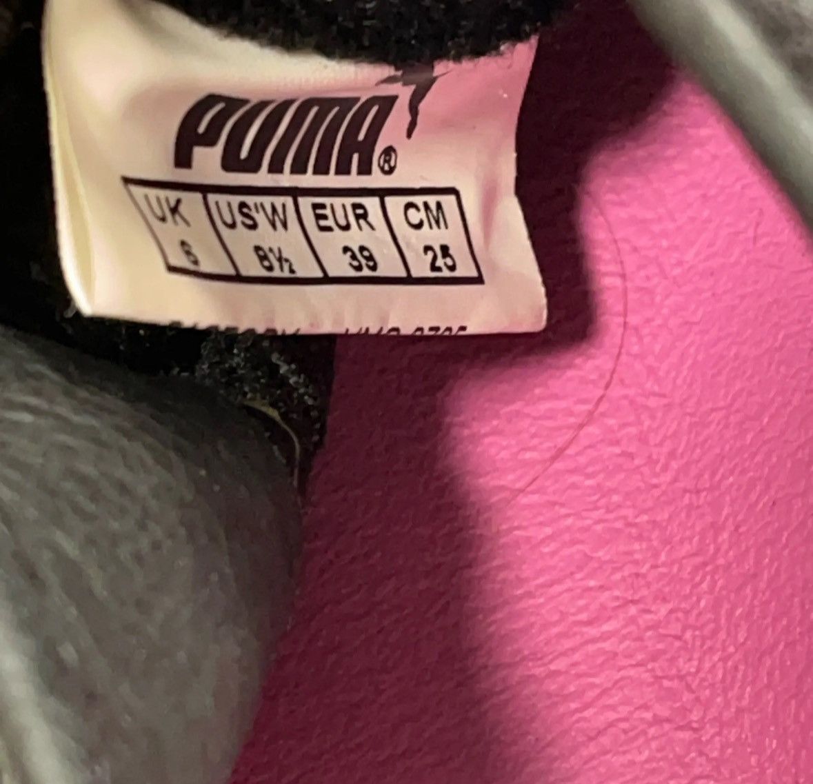 Puma Puma Slidre low pink black leather low top vintage shoes Size US 8.5 / IT 38.5 - 8 Thumbnail