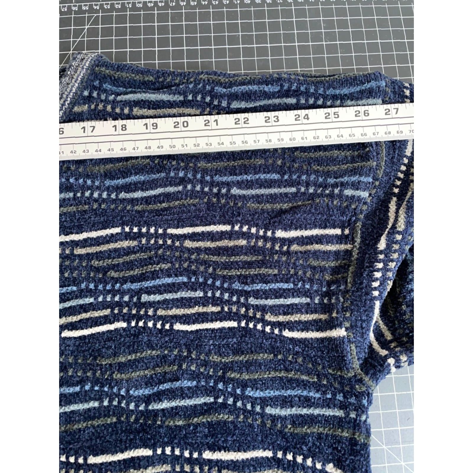 Vintage VINTAGE Chunky-Knit Striped Sweater Adult XL Blue Acrylic 90s Dad Style Mens Size US XL / EU 56 / 4 - 7 Thumbnail