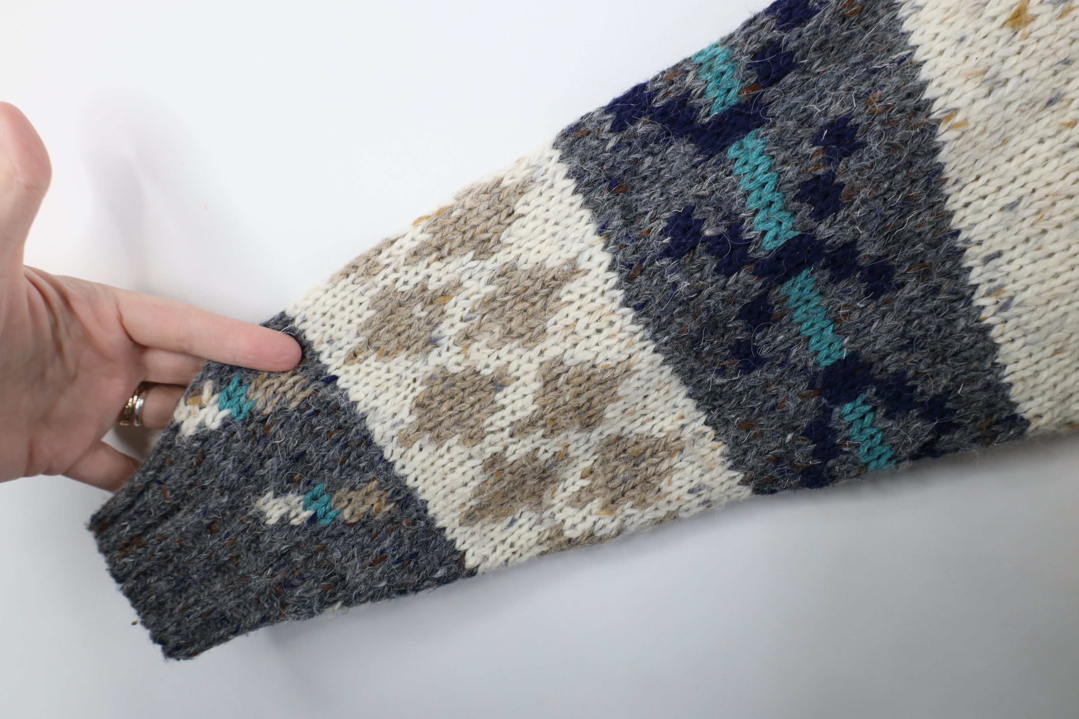 Vintage Vintage 90s Streetwear Fair Isle Southwestern Knit Sweater Size M / US 6-8 / IT 42-44 - 5 Thumbnail