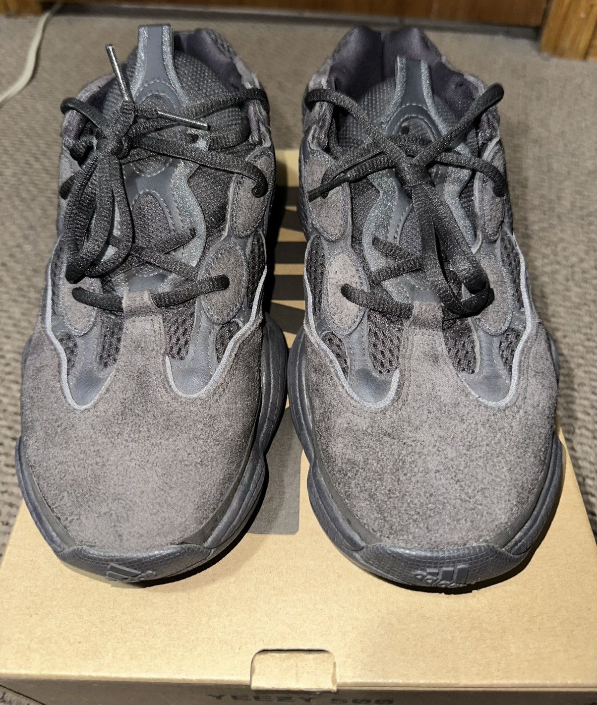 Adidas × Yeezy Adidas Yeezy 500 Utility Black Size US 8 / EU 41 - 1 Thumbnail