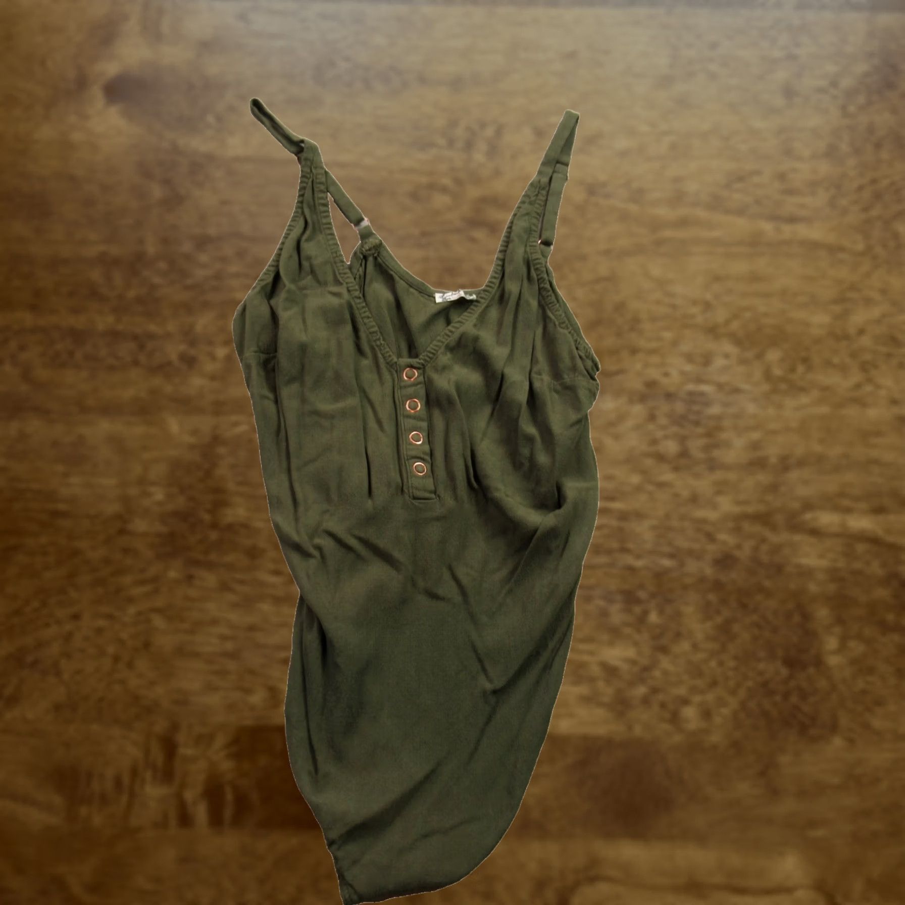 Free People Free People Swimsuit Womens Medium Sleeveless Lightweight V Neck One Piece Green Size ONE SIZE - 1 Thumbnail