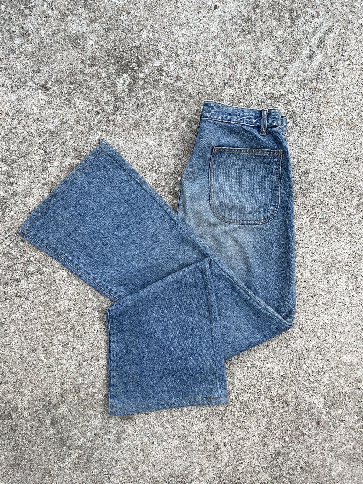 Japanese Brand 🔥 Mocking Bird Japan Bot-Cut Rusty Distressed Denim W29🔥 Size 29" - 18 Thumbnail