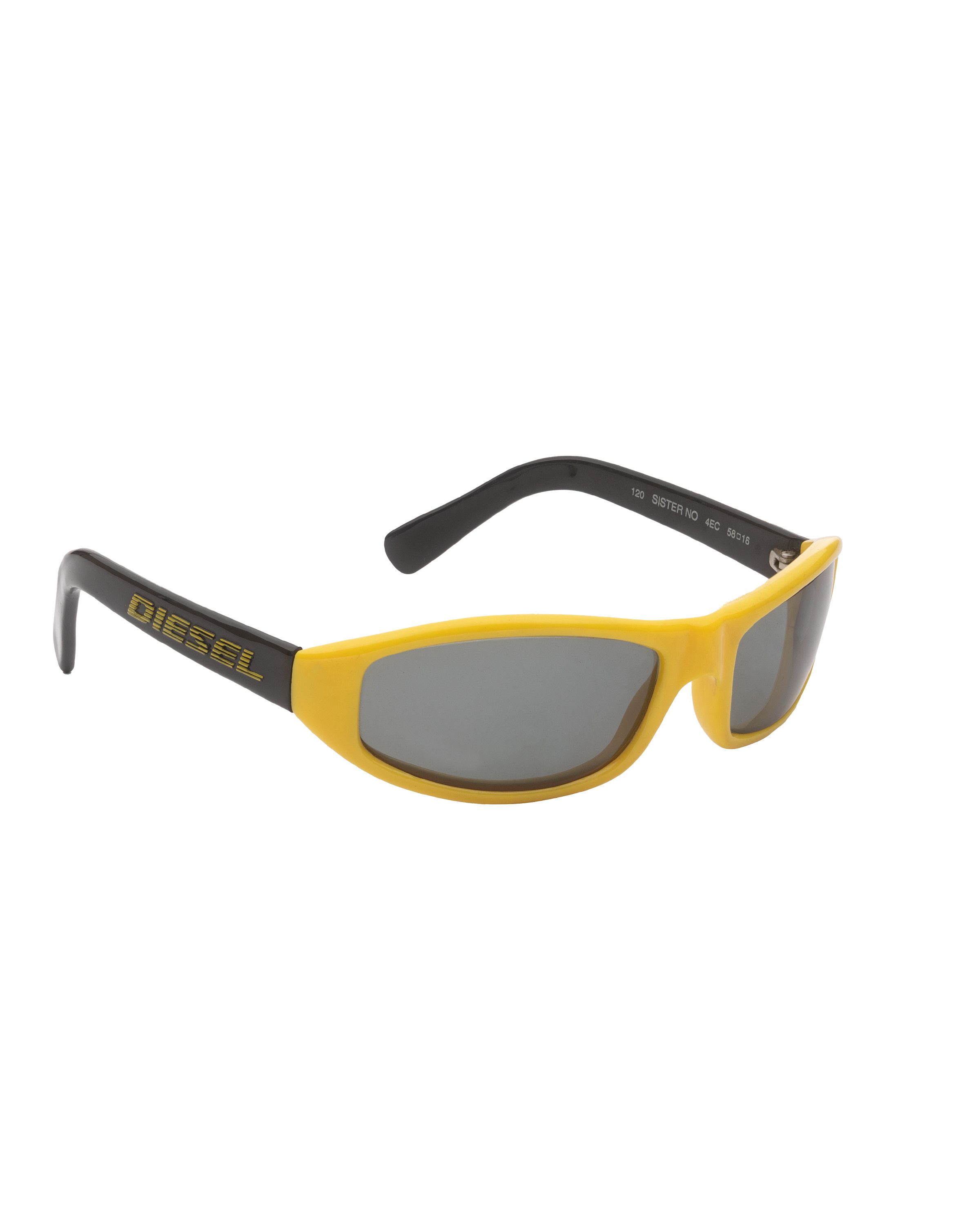 Diesel Diesel '90s Black & Yellow Sport Plastic Sunglasses Size ONE SIZE - 3 Thumbnail