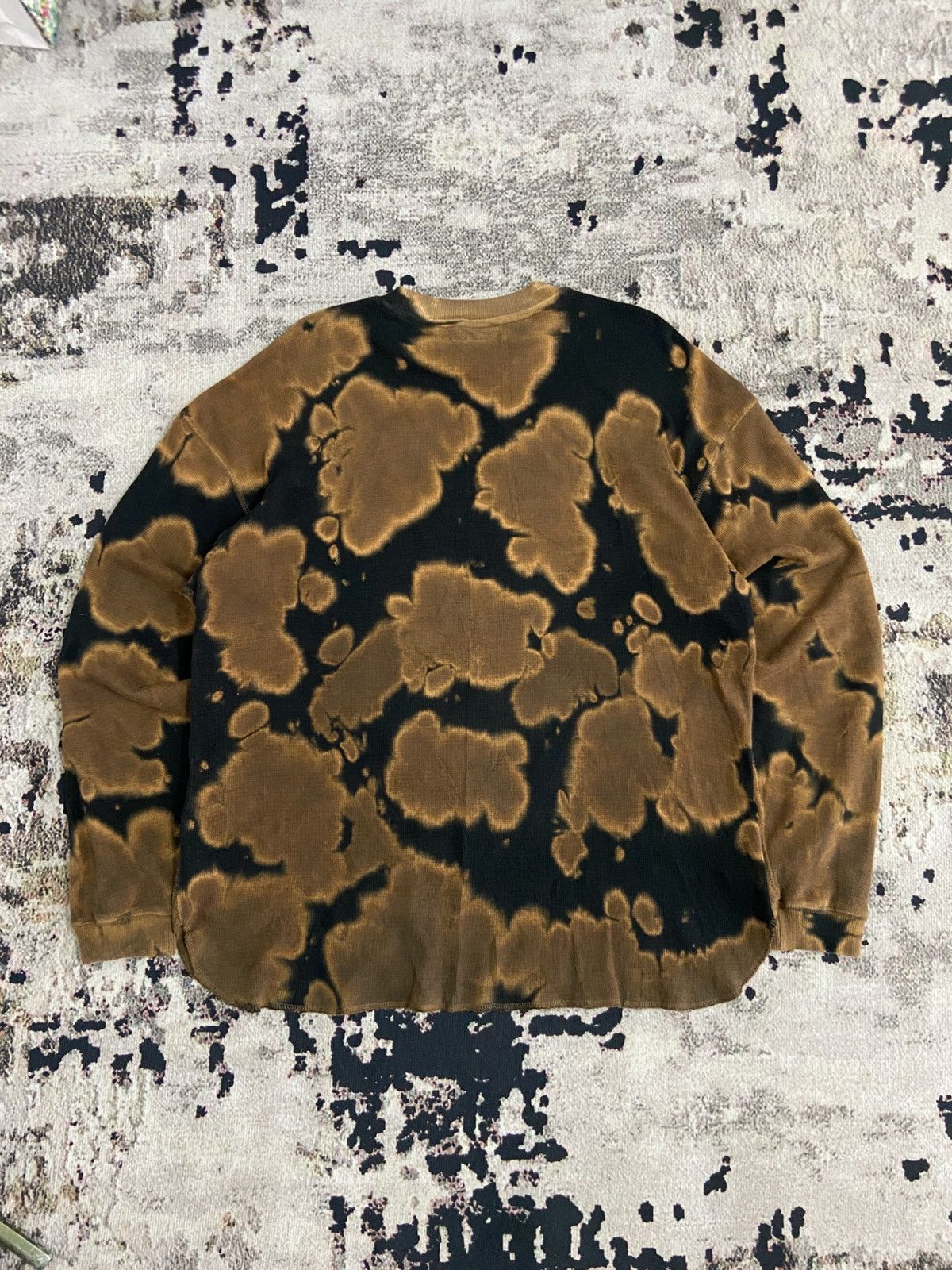 Japanese Brand 🔥niko and … UNSTUDIED Bleach Dyed Thermal Long Sleeve Size US M / EU 48-50 / 2 - 2 Thumbnail