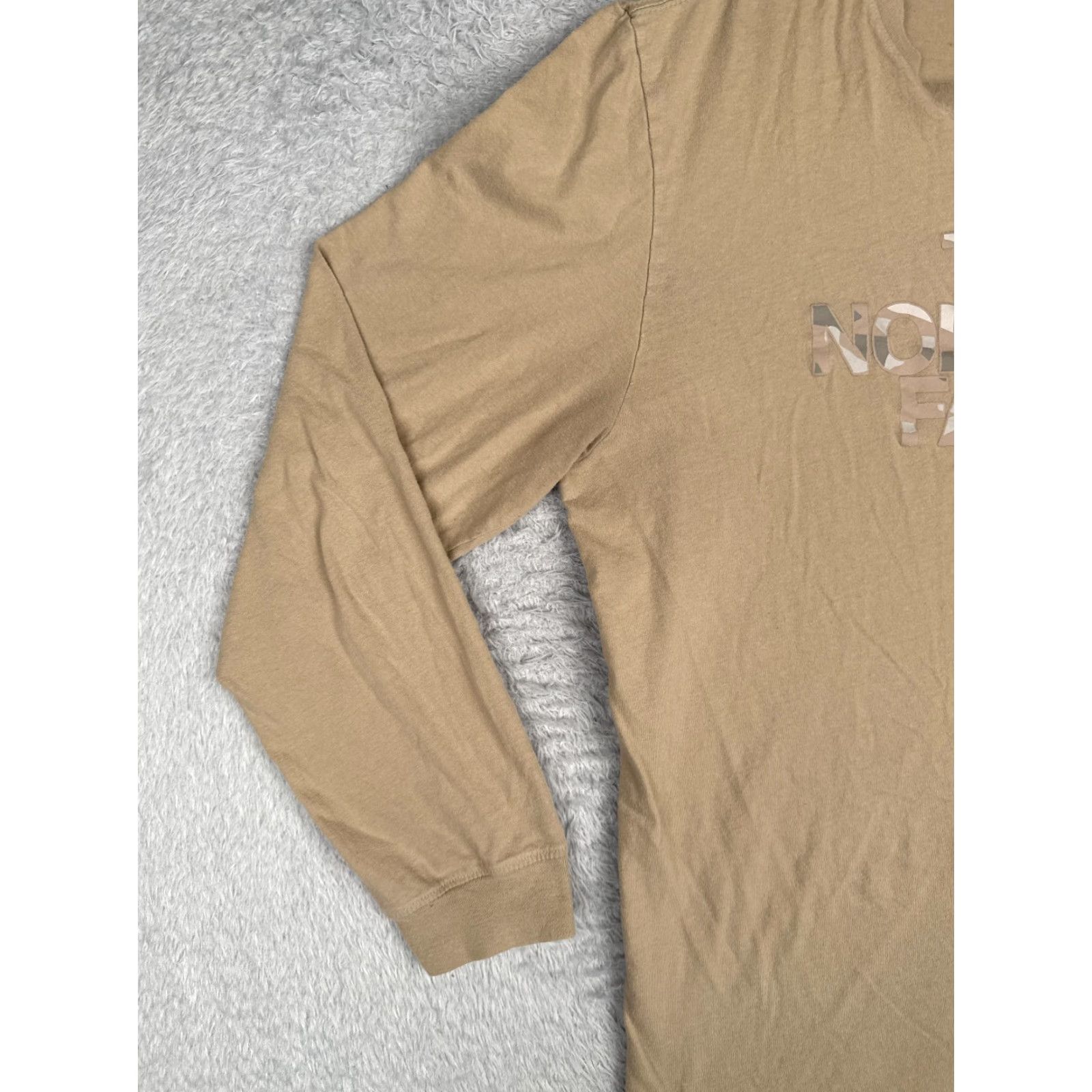 The North Face The North Face Shirt Men XL Beige Camo Long Sleeve Cotton Crew Logo Read Size US XL / EU 56 / 4 - 3 Thumbnail