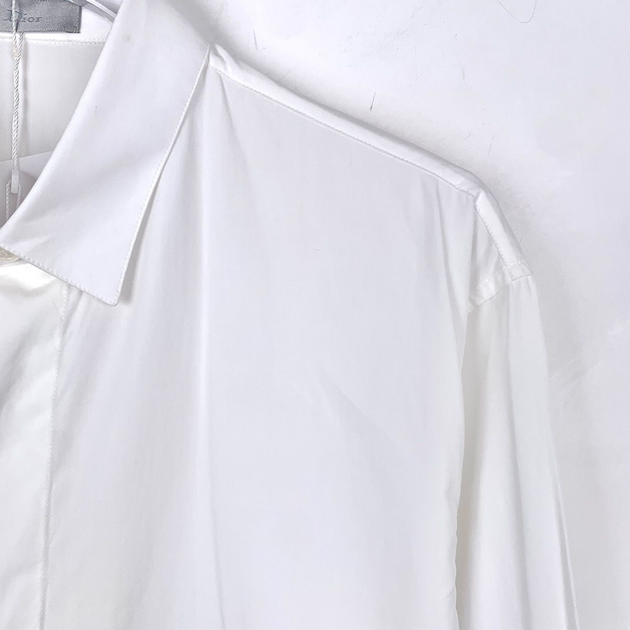 Dior Dior White Cotton Long-Sleeved Shirt W/ Gold Bee Embroidery Size US XXS / EU 40 - 7 Thumbnail