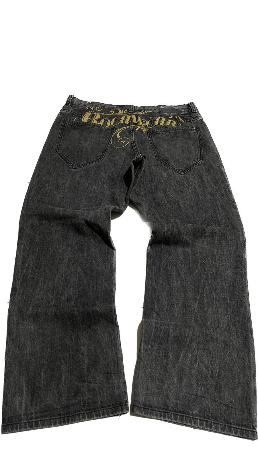 JNCO × Rocawear Vintage Y2K Rocawear Baggy Spellout Jnco Style Jeans Size US 38 / EU 54 - 4 Thumbnail