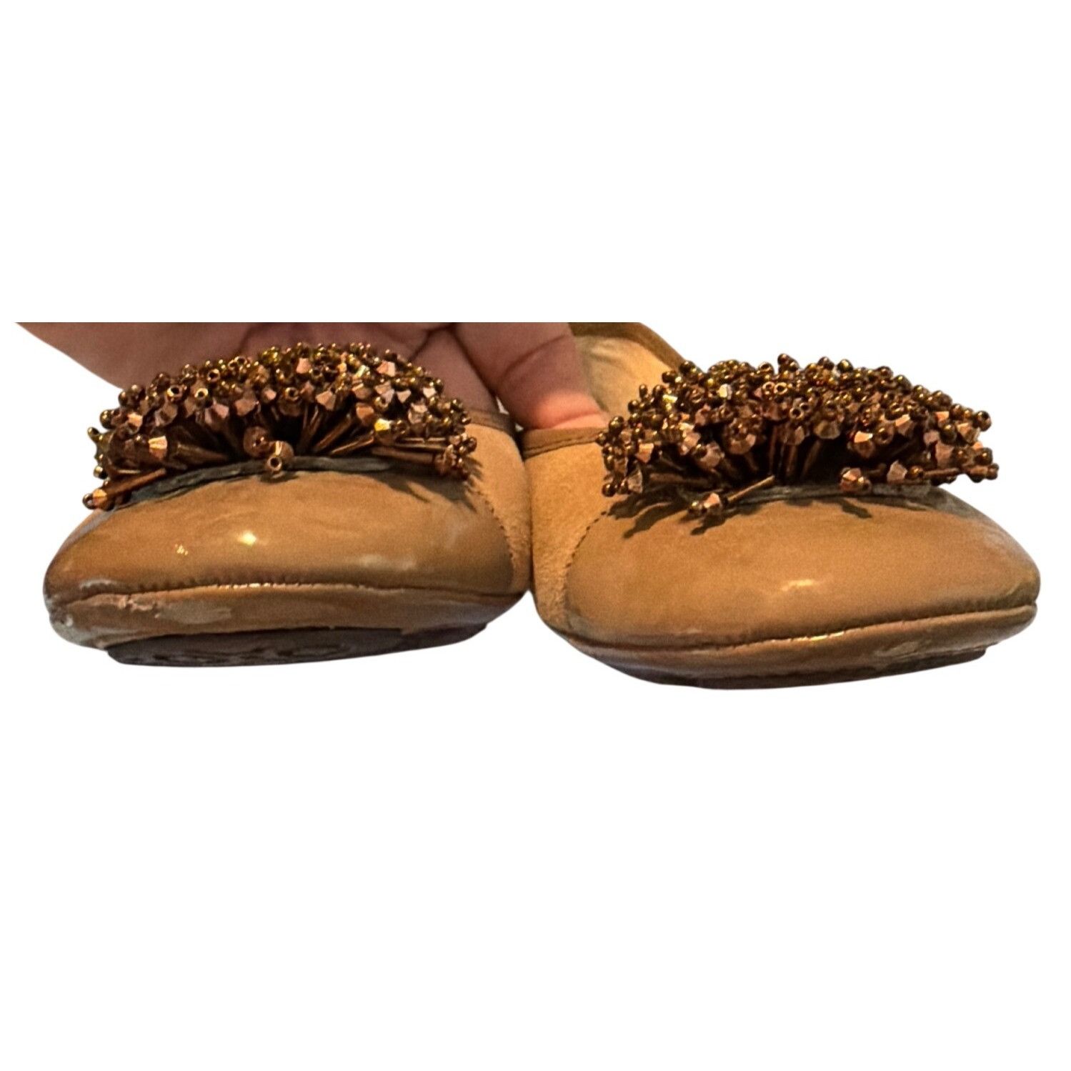 Anne Klein Anne Klein AK Sport Leather Tan Flats Driving Shoes Seed Bea Size US 9 / IT 39 - 5 Thumbnail