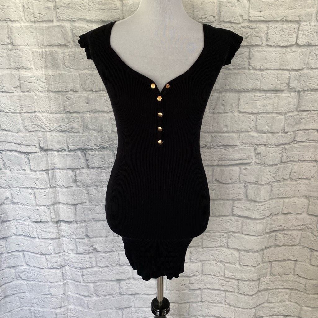 Other Love Tree women M scoopneck ribbed bodycon cap sleeve dress Size M / US 6-8 / IT 42-44 - 1 Thumbnail