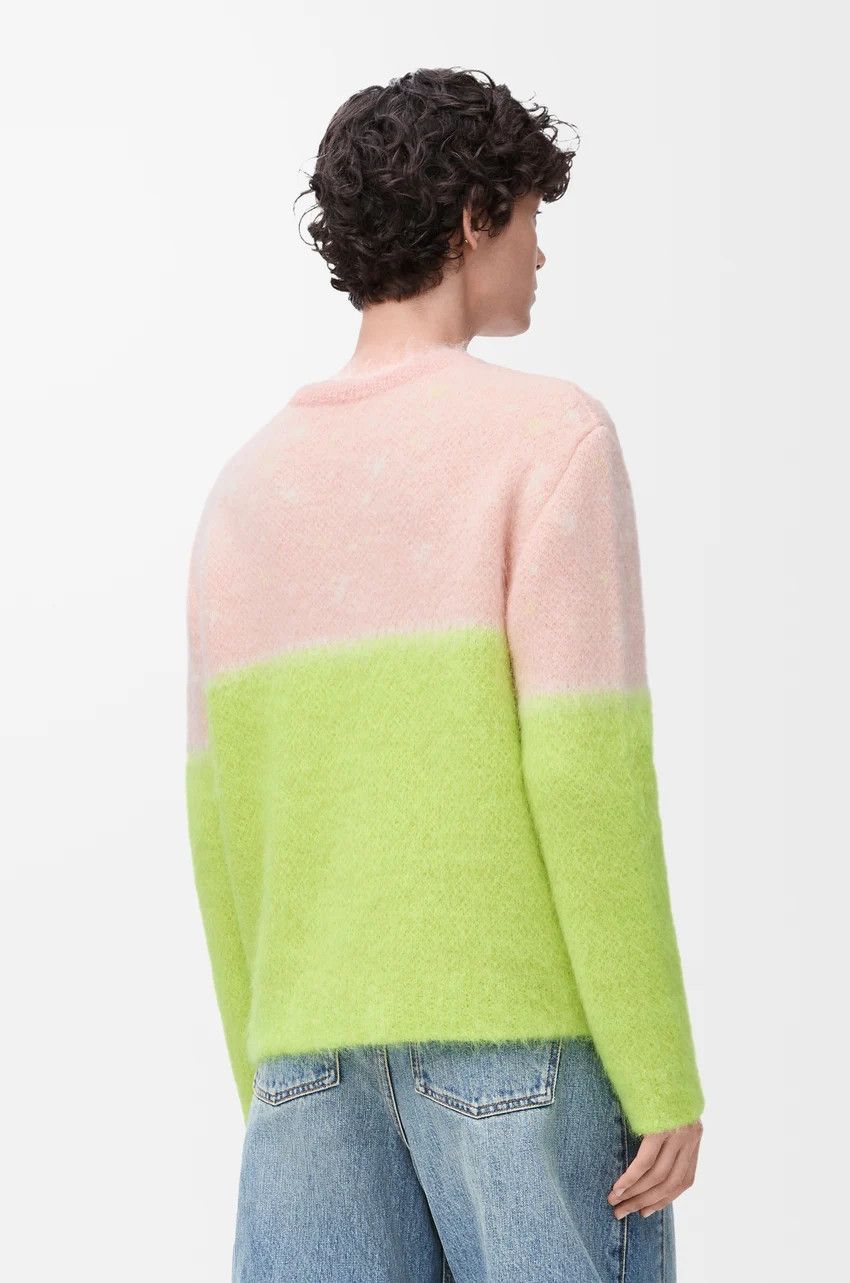 Loewe o1loc1c0525 Sweater In Mohair Blend in Pink/Yellow Size XS / US 0-2 / IT 36-38 - 4 Thumbnail