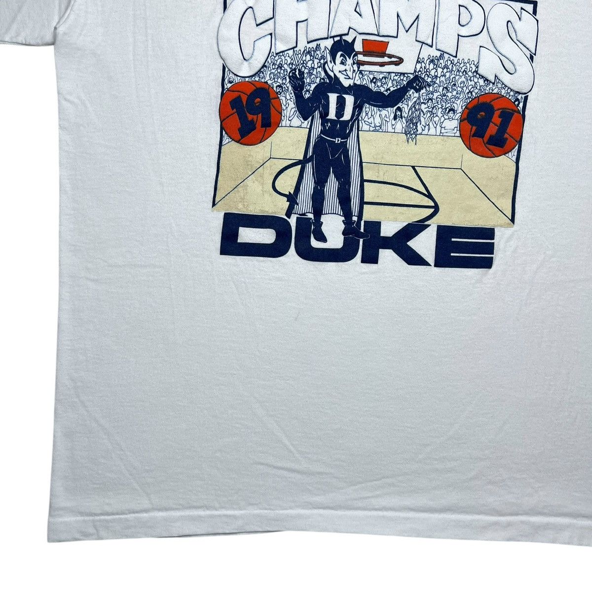 NCAA Vintage 1991 NCAA Duke Blue Devils National Champions TShirt Size US XL / EU 56 / 4 - 7 Thumbnail
