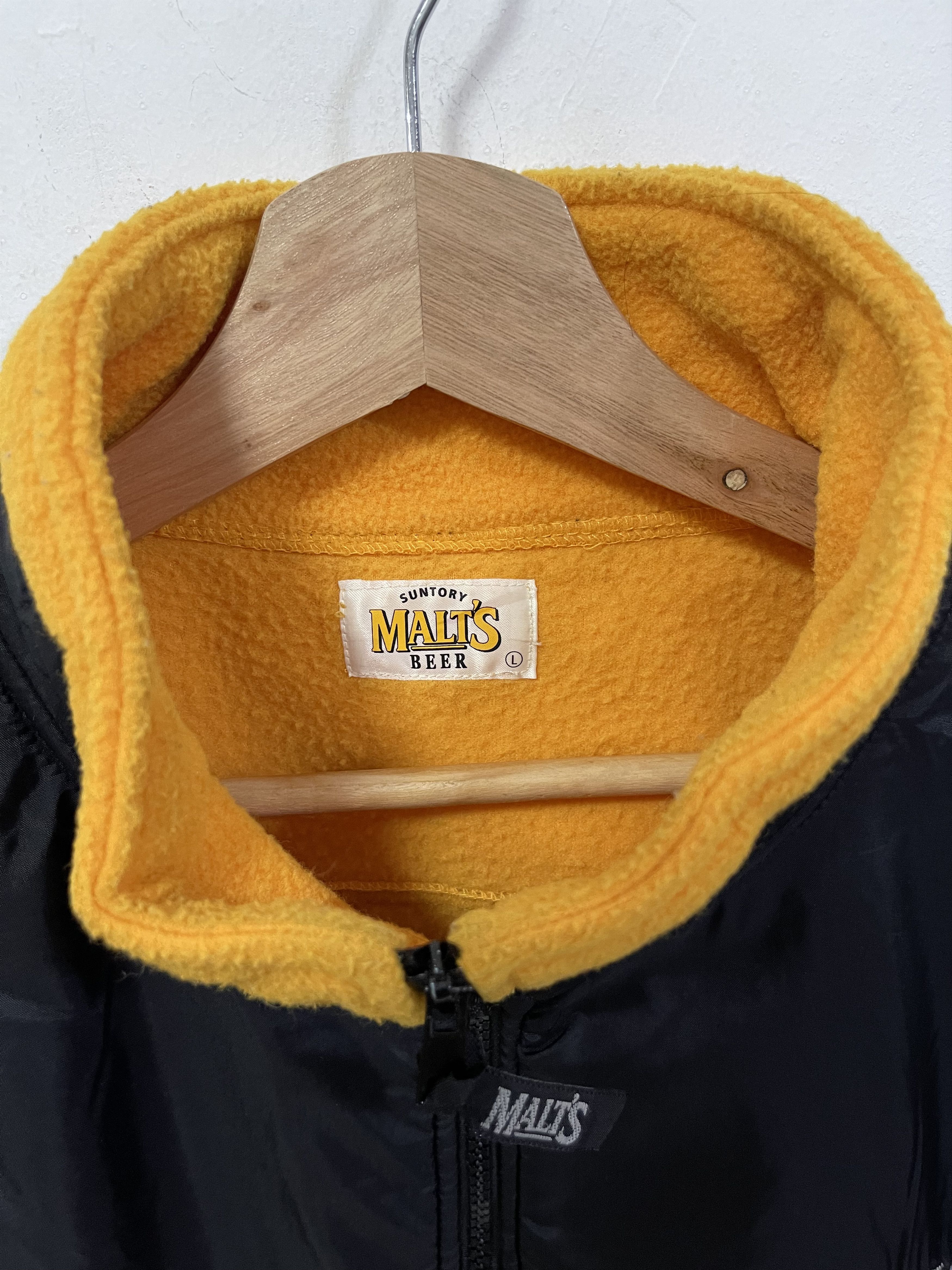 Japanese Brand × Vintage Vintage Suntory Malts Beer Embroidery Two Tone Fleece Zipper Size US L / EU 52-54 / 3 - 10 Thumbnail