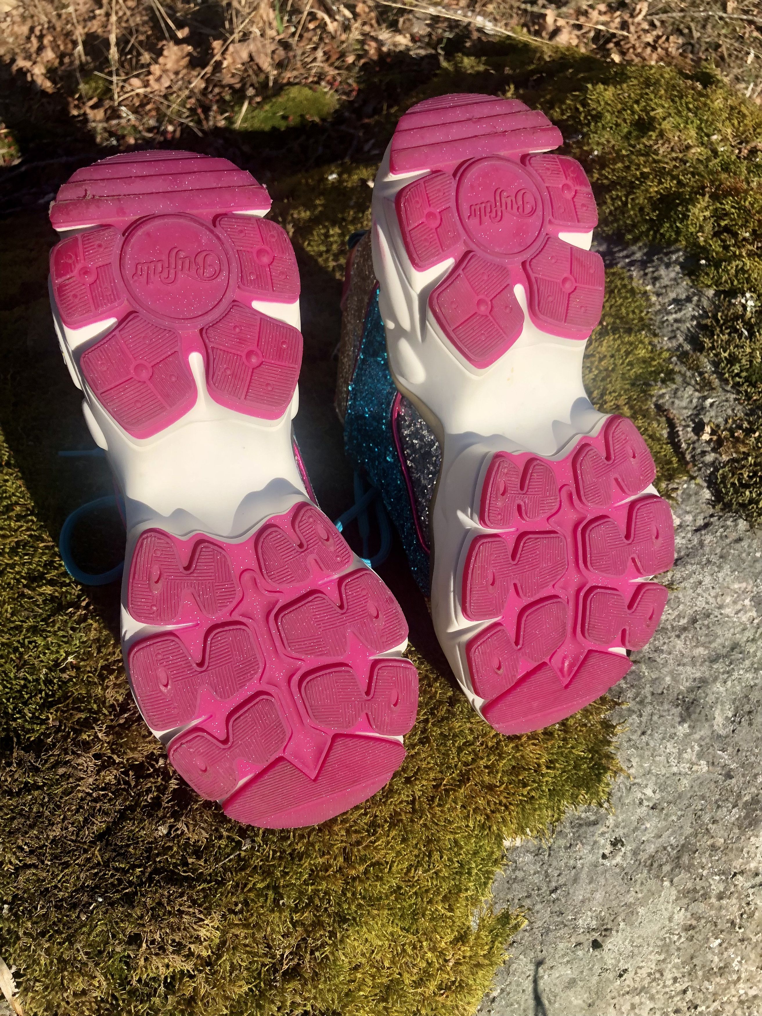 Buffalo London 🌟 Buffalo Binary Glam – Veganska Glitter-Sneakers 🌟 Size US 7 / IT 37 - 3 Thumbnail