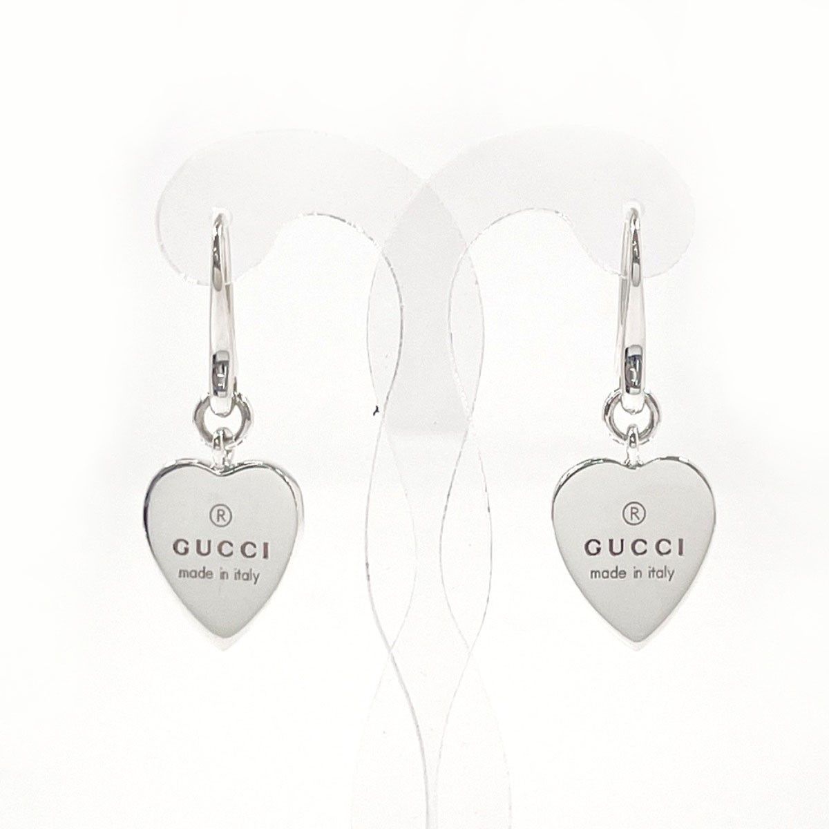 Gucci Gucci Trademark Heart Silver 925 Earrings Metal Earrings DUTY FREE for USA