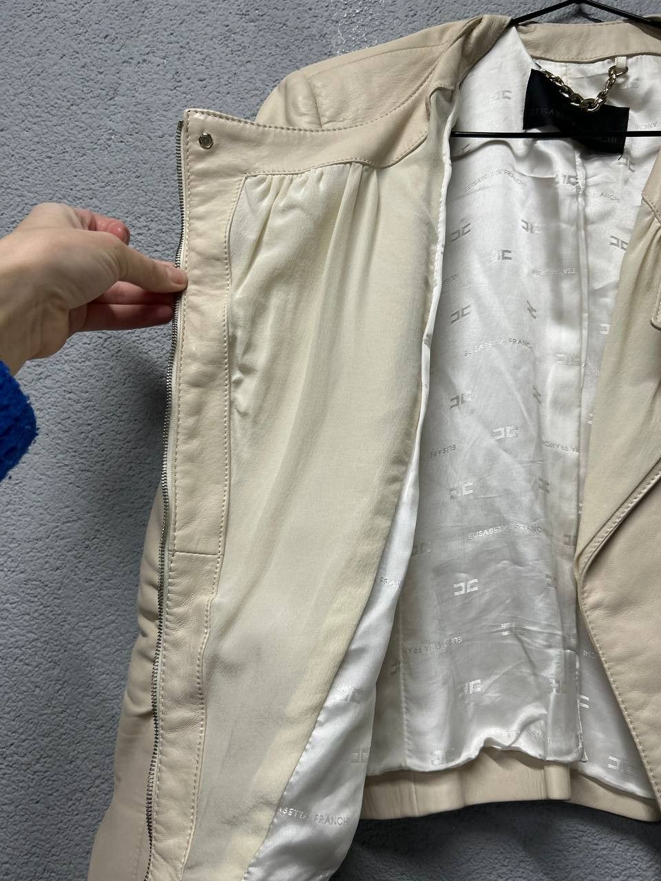 Elisabetta Franchi Elisabetta Franchi womens leather / silk jacket IT 42 / M Size M / US 6-8 / IT 42-44 - 12 Thumbnail
