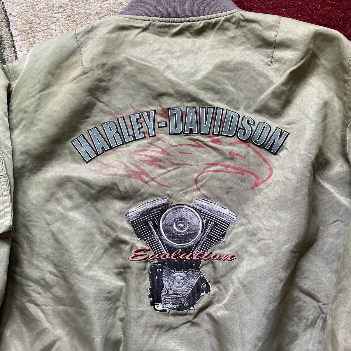 Harley Davidson × Vintage Vintage 90s Harley Davidson Bomber Jacket Size US L / EU 52-54 / 3 - 2 Thumbnail
