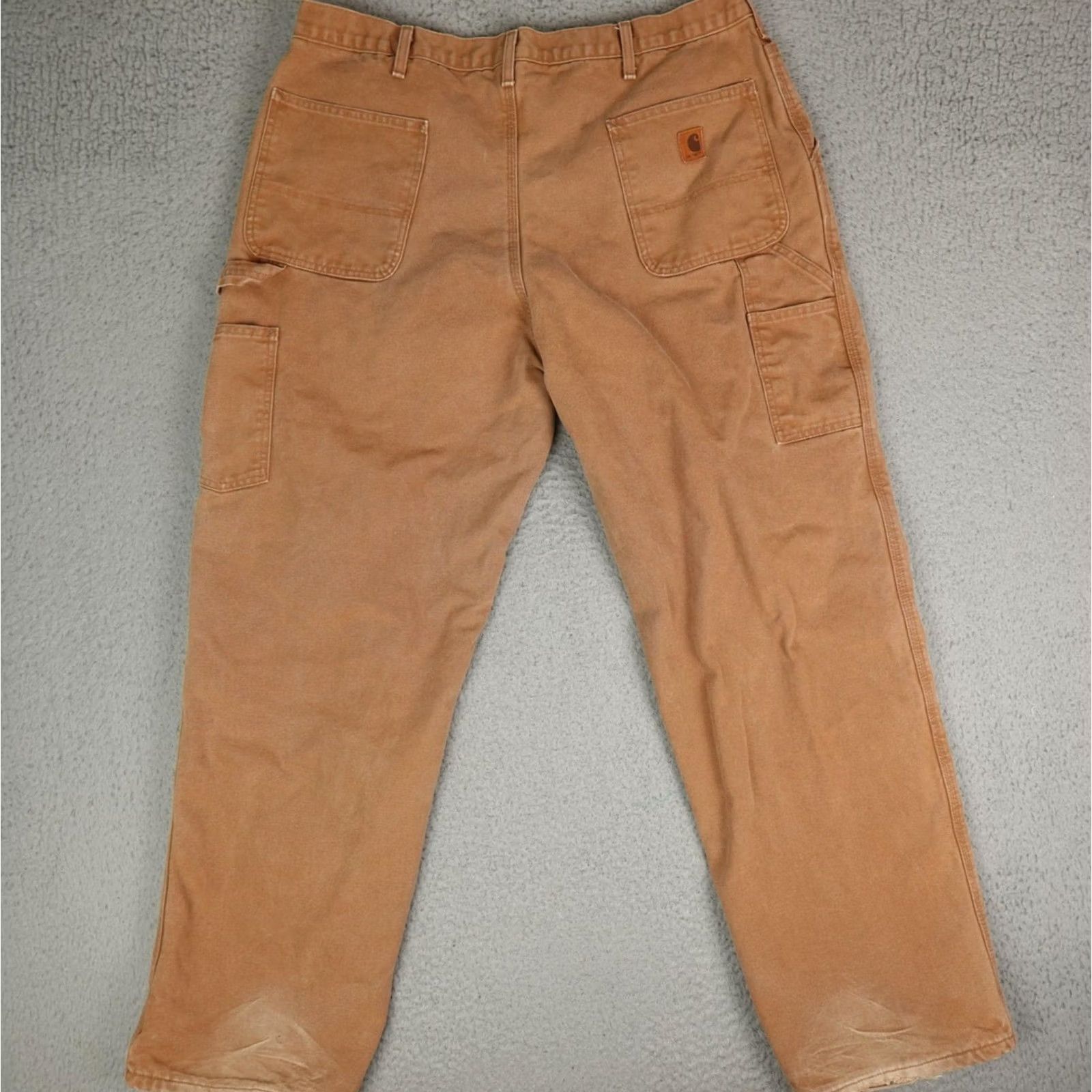Carhartt Carhartt B111 Pants Mens Brown Flannel Lined Carpenter Work Wear Dungaree 38x32 Size US 38 / EU 54 - 2 Thumbnail