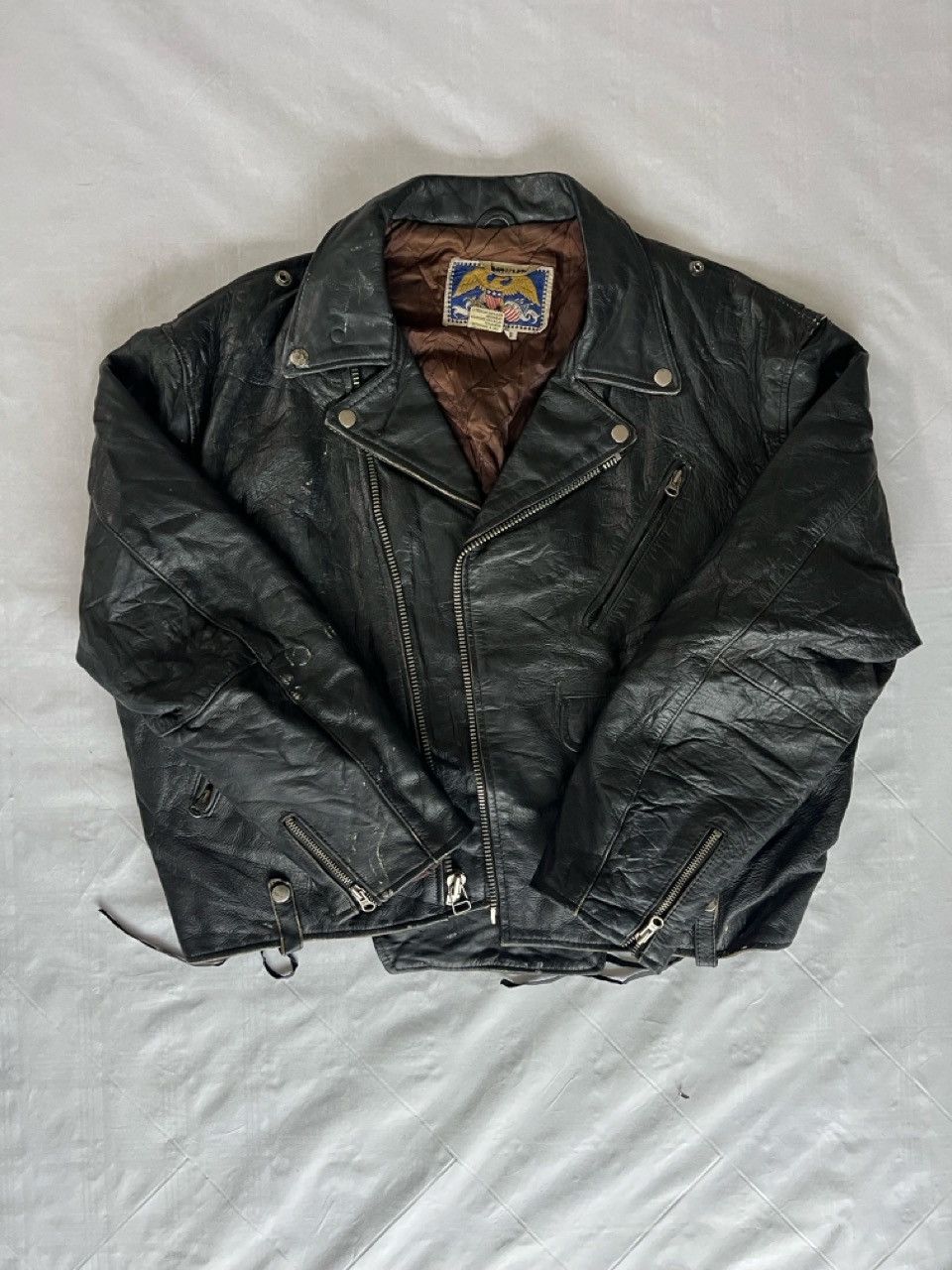 Avirex Avirex USA Leather Biker Jacket – XL – Made in Korea – 1990s Size US XL / EU 56 / 4 - 1 Thumbnail