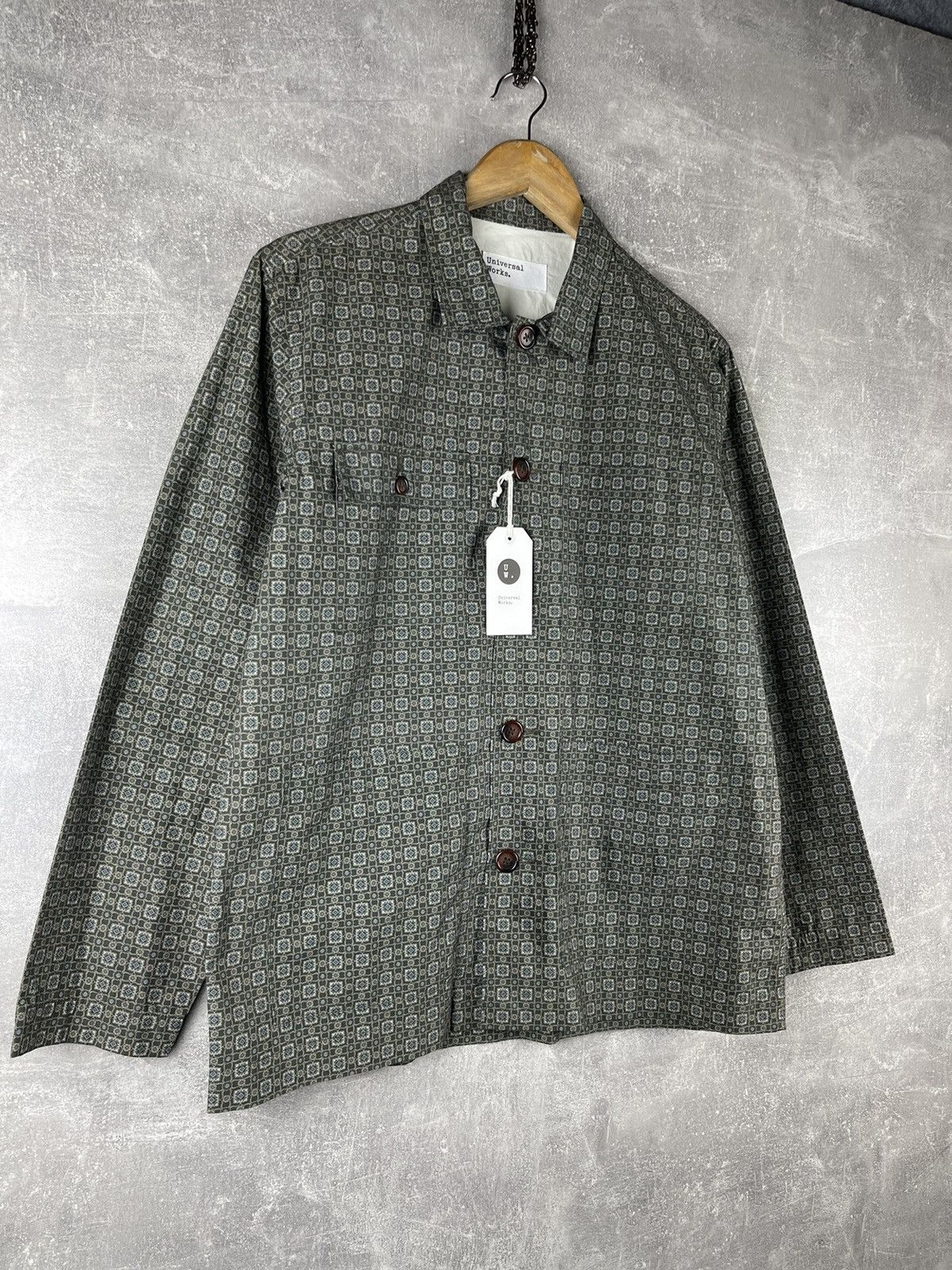 Universal Works Universal Works NWT Patterned Cotton Pocket Overshirt Jacket Size US S / EU 44-46 / 1 - 3 Thumbnail