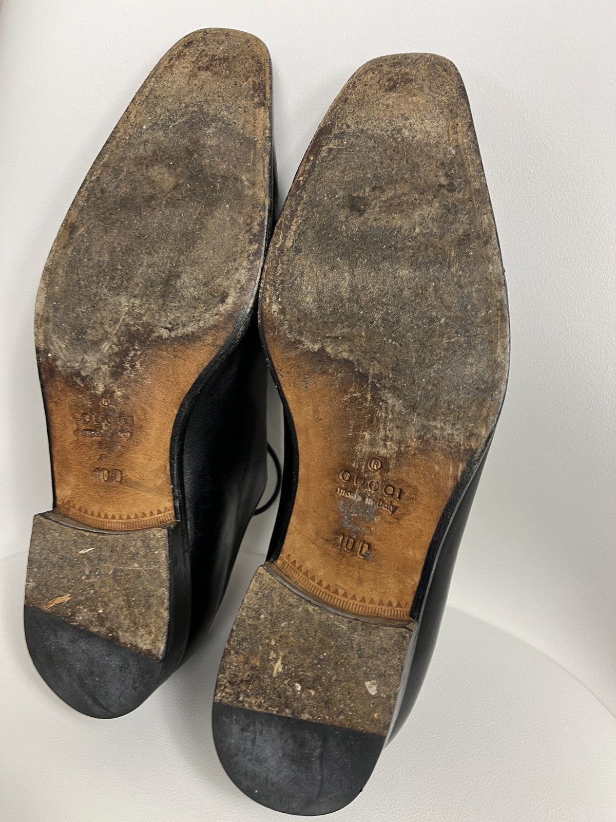 Gucci × Vintage Gucci Leather Oxford Dress Lace-Up Shoes Cap Toe Derby US 10 Size US 10 / EU 43 - 21 Thumbnail