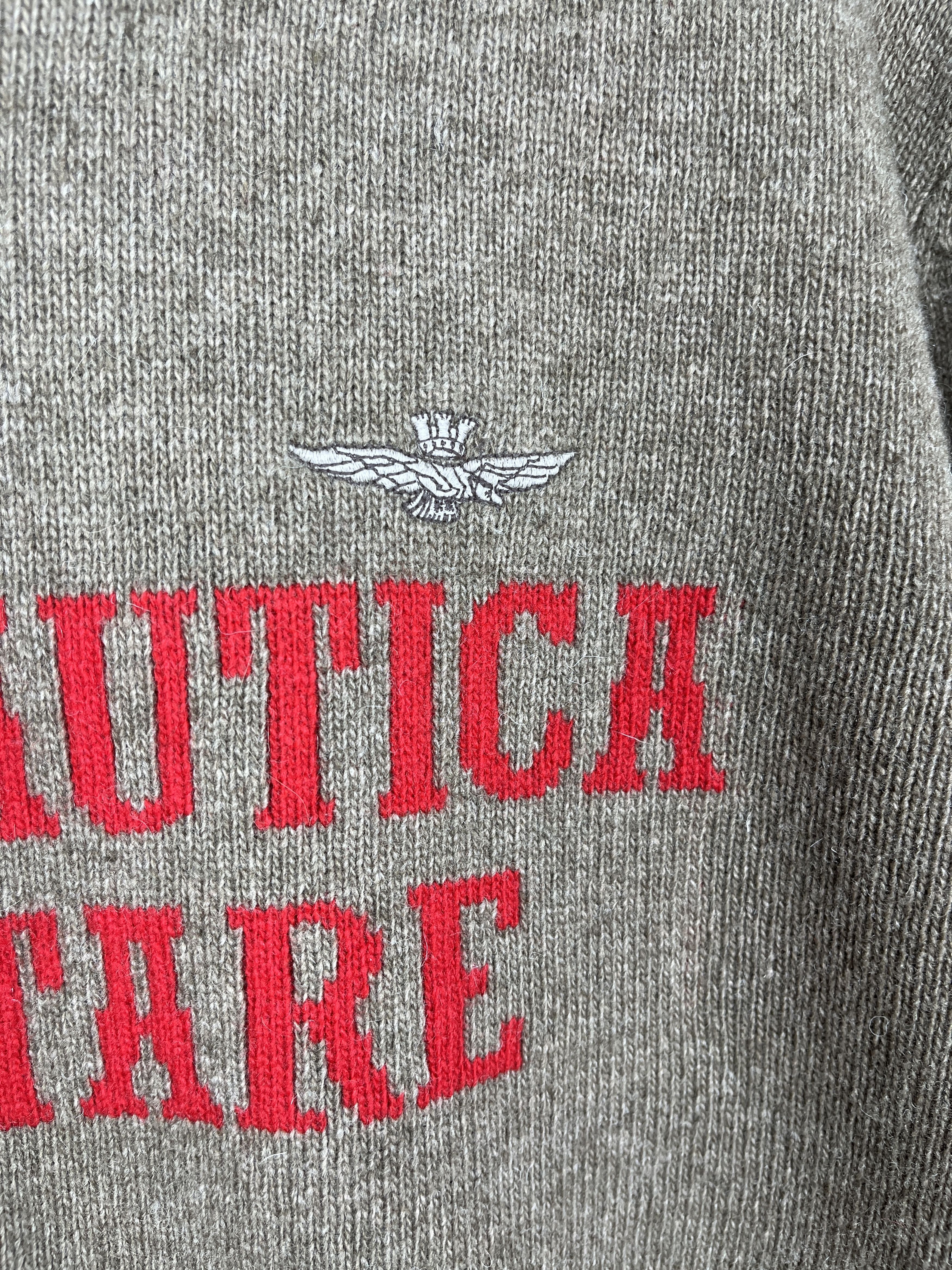 Aeronautica Militare Aeronautica Militare Big Logo Wool Blend Crew Neck Sweater Size US XL / EU 56 / 4 - 5 Thumbnail