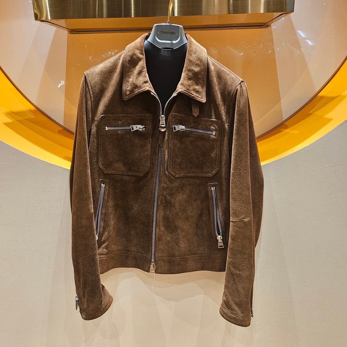 Tom Ford Tom Ford 5-zip suede trucker jacket Size US M / EU 48-50 / 2 - 1 Thumbnail
