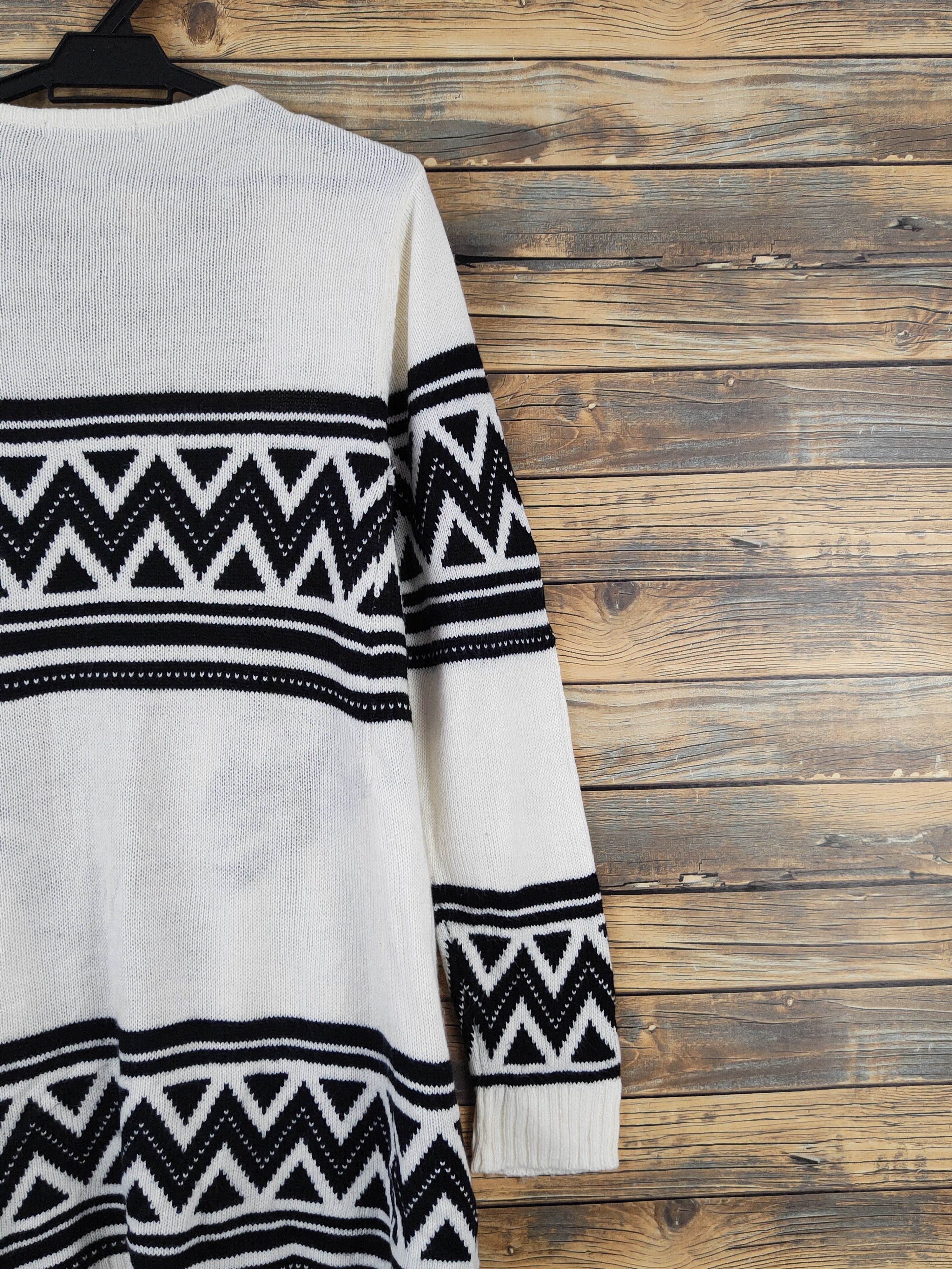 Vintage Cherry Pop Cream Black Knitwear Cardigan #W967 Size M / US 6-8 / IT 42-44 - 10 Thumbnail