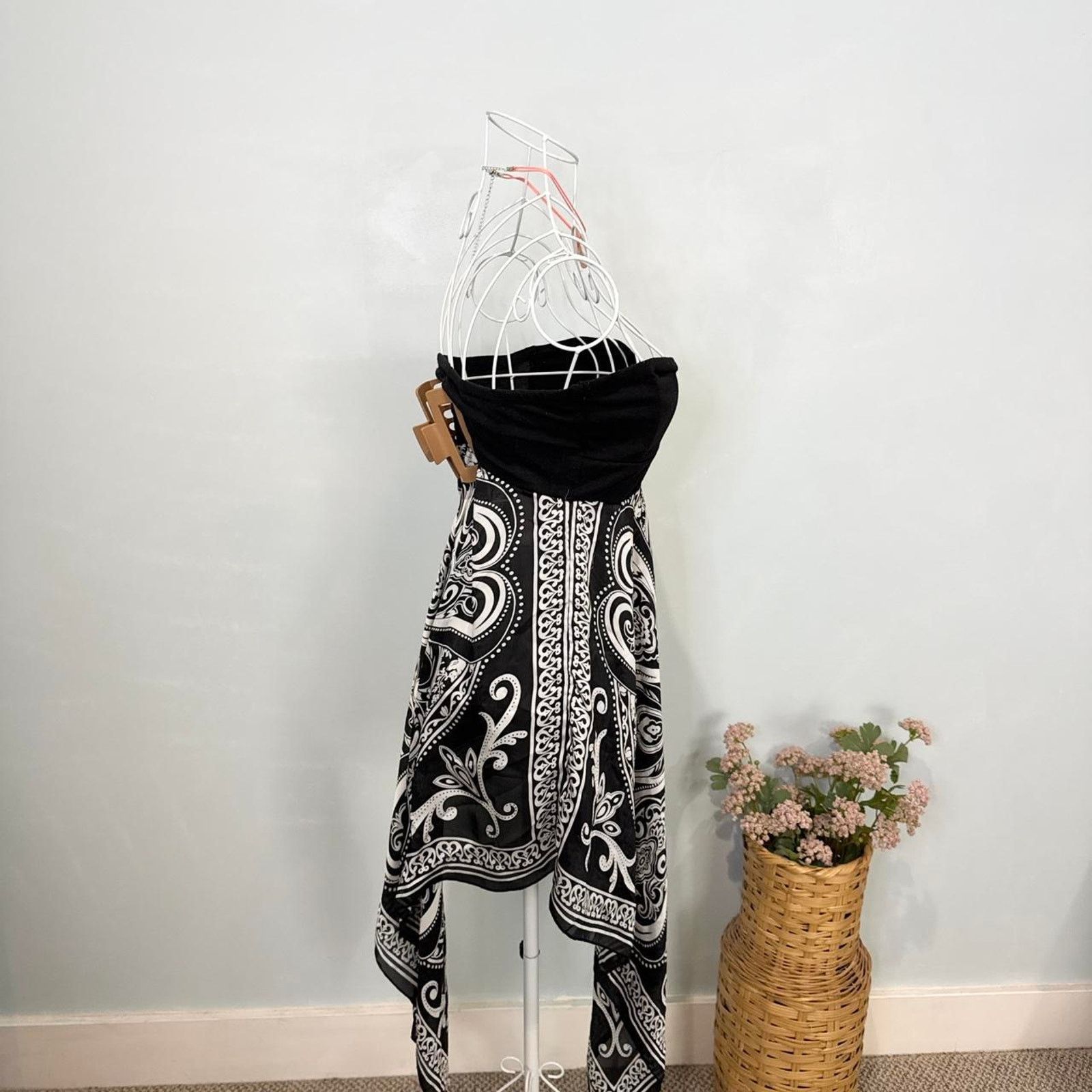 Other vintage y2k black and white babydoll tube top /mini dress Size S / US 4 / IT 40 - 4 Thumbnail