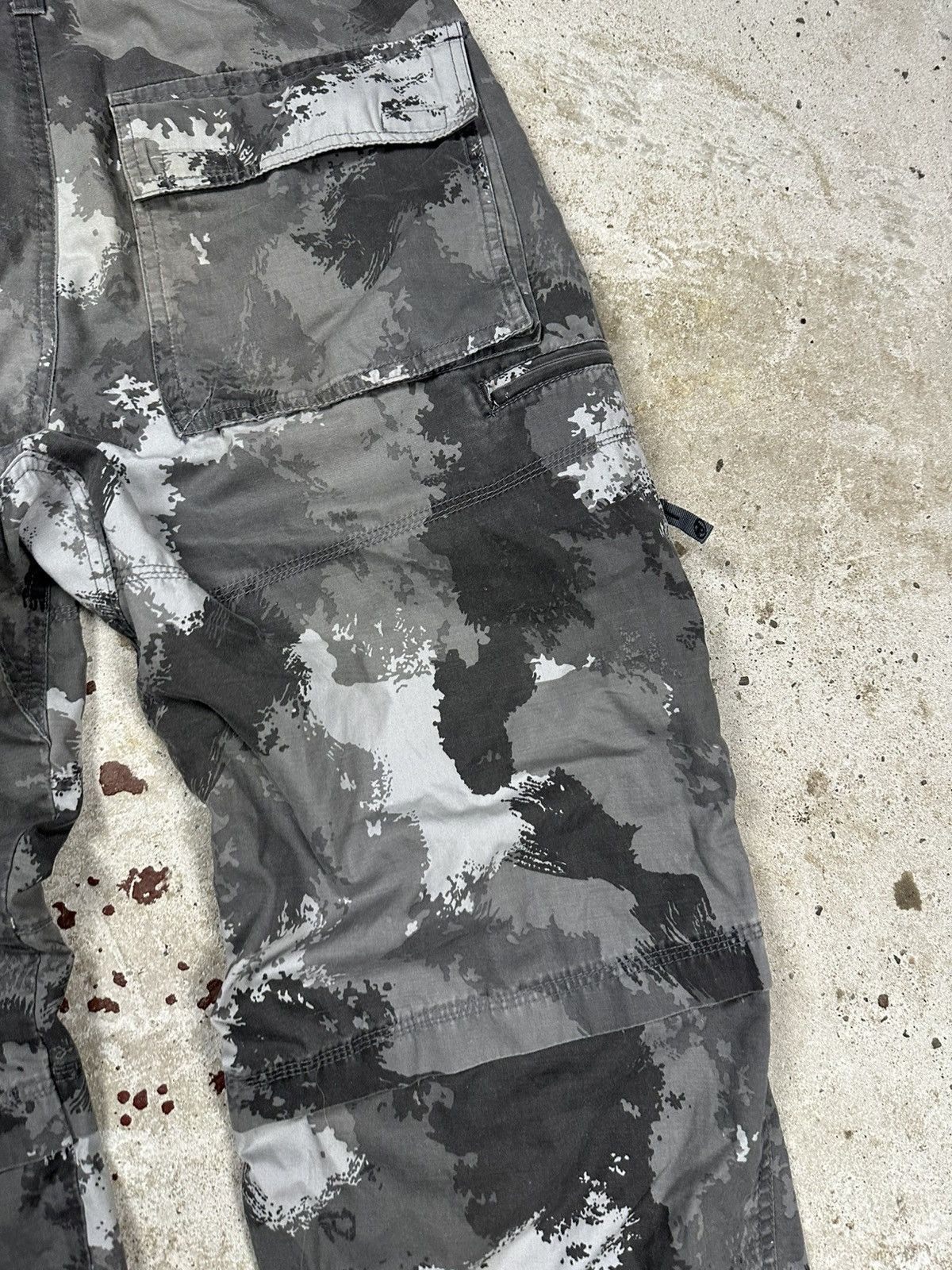 Japanese Brand Raton Laveur Japanese Gray Camo Baggy Cargo Pants Size US 32 / EU 48 - 15 Thumbnail