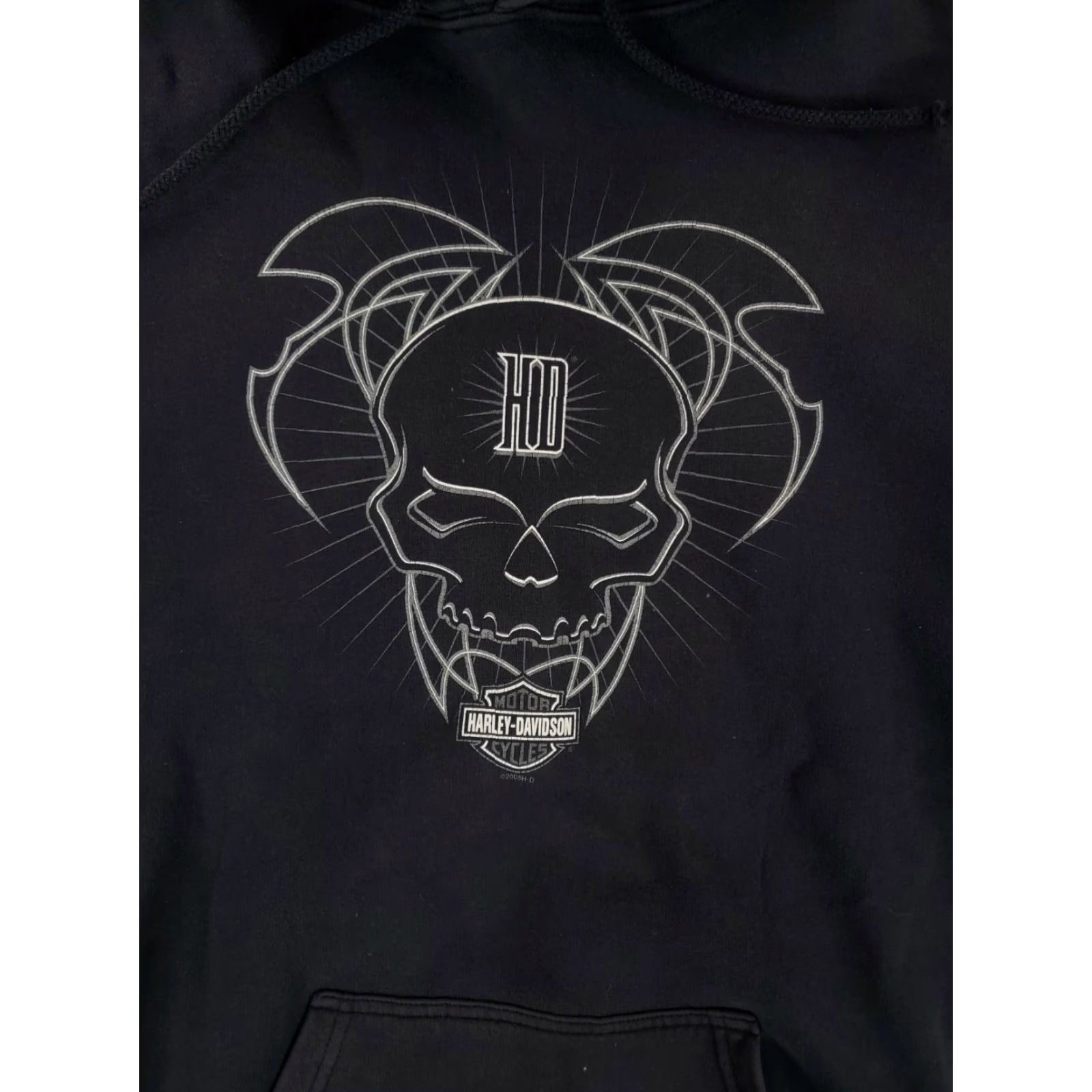Harley Davidson Harley-Davidson VTG Y2K Hoodie Skull Kansas City Black Holoubek Mens 3XL Size US XXL / EU 58 / 5 - 2 Thumbnail