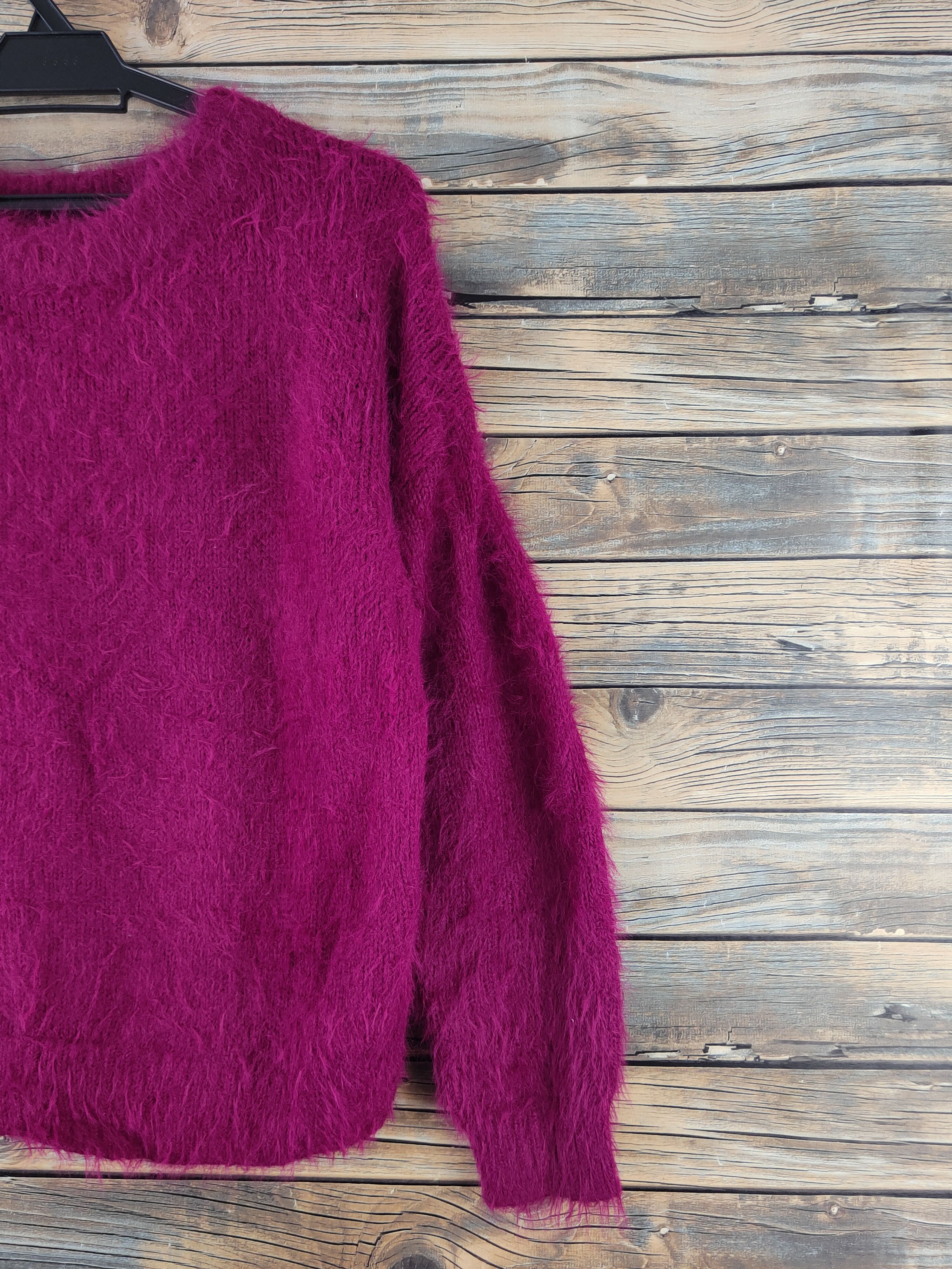 LOWRYS FARM DL Lowry's Farm Purple Fur Mohair shaggy Knitwear #46-923 Size M / US 6-8 / IT 42-44 - 5 Thumbnail