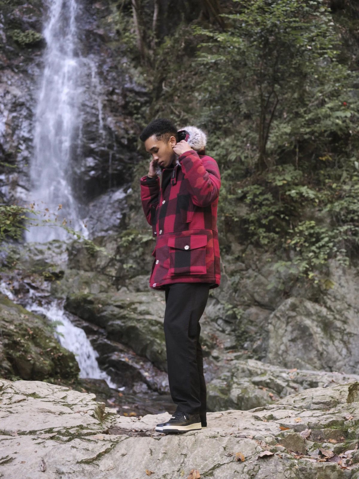 Bape × Woolrich Woolen Mills Bape x Woolrich Plaid Arctic Fur Parka - RARE Size US L / EU 52-54 / 3 - 7 Thumbnail
