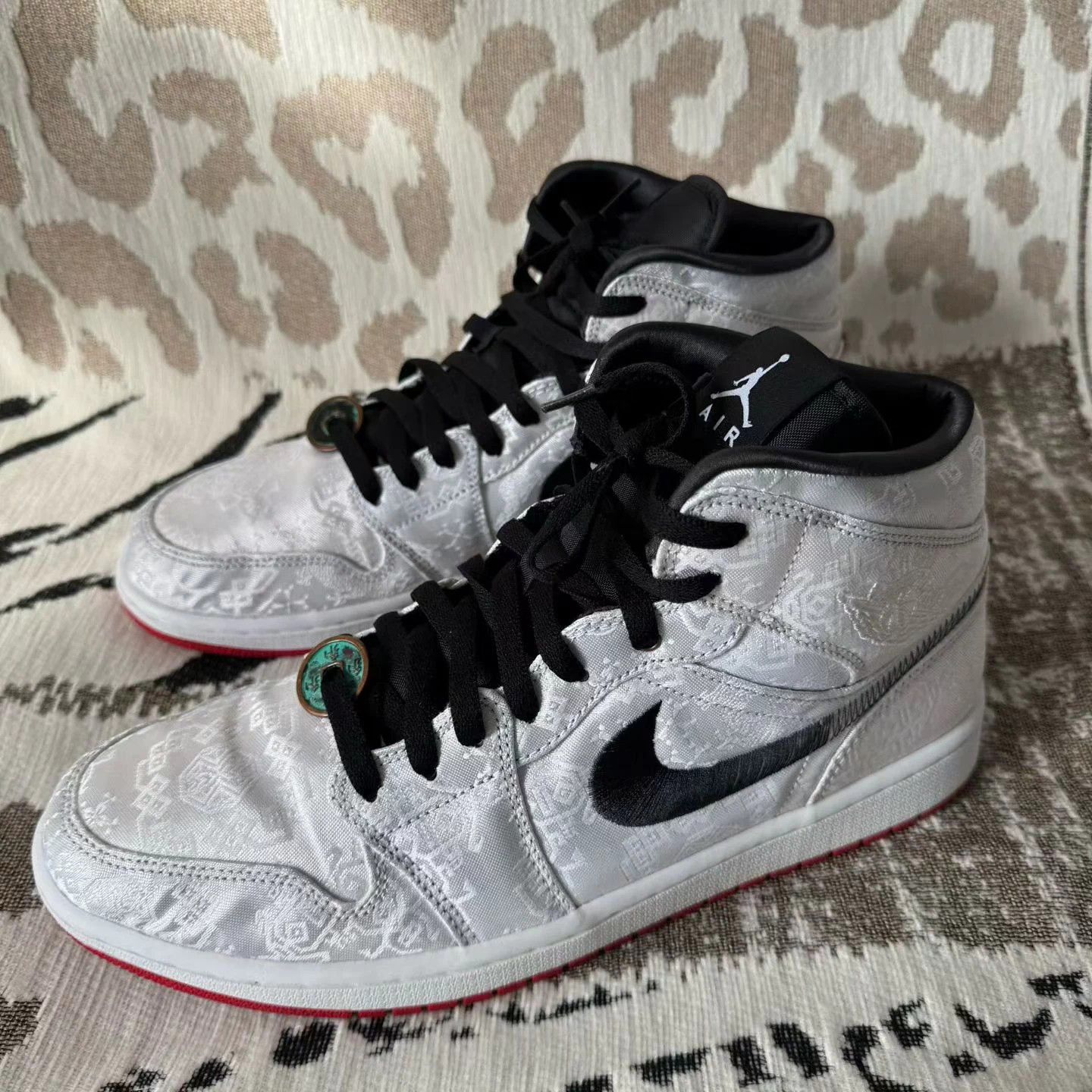 CLOT x Air Jordan 1 Mid Fearless White Silk 45