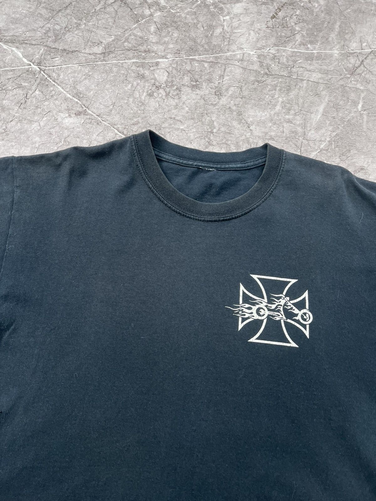 Harley Davidson × Vintage × West Coast Choppers 0Os Y2K West Coast Choppers Tee iron Cross Size US L / EU 52-54 / 3 - 9 Thumbnail