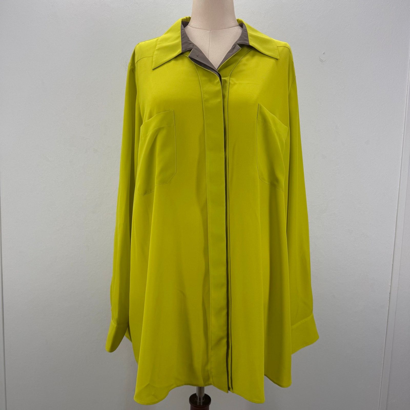 Marina Rinaldi Marina Rinaldi Bahamas Button Up Shirt Yellow US 24 Travel Size 4XL / US 24-26 - 2 Thumbnail