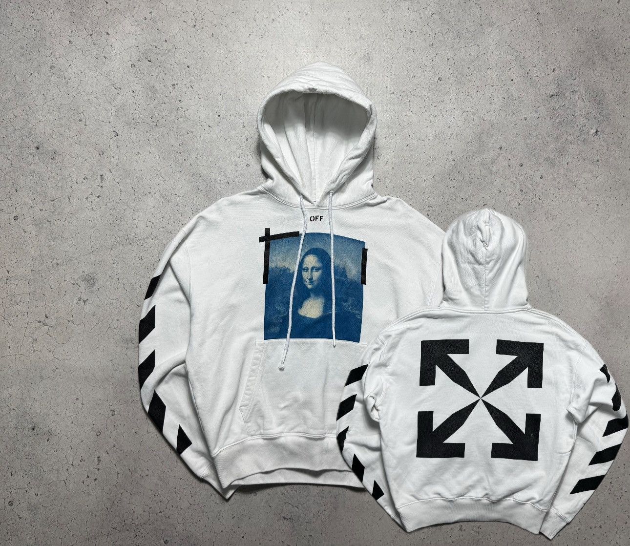 Off-White Off-White Mona Lisa Luxury Big Logo Hoodie White Size XS Size US XS / EU 42 / 0 - 1 Thumbnail
